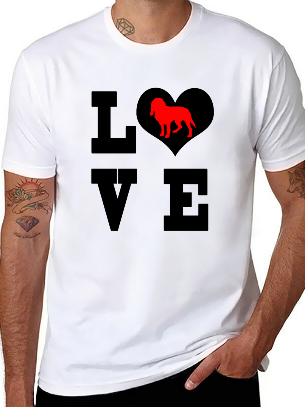 Dog Lover T-Shirt - Heart Design
