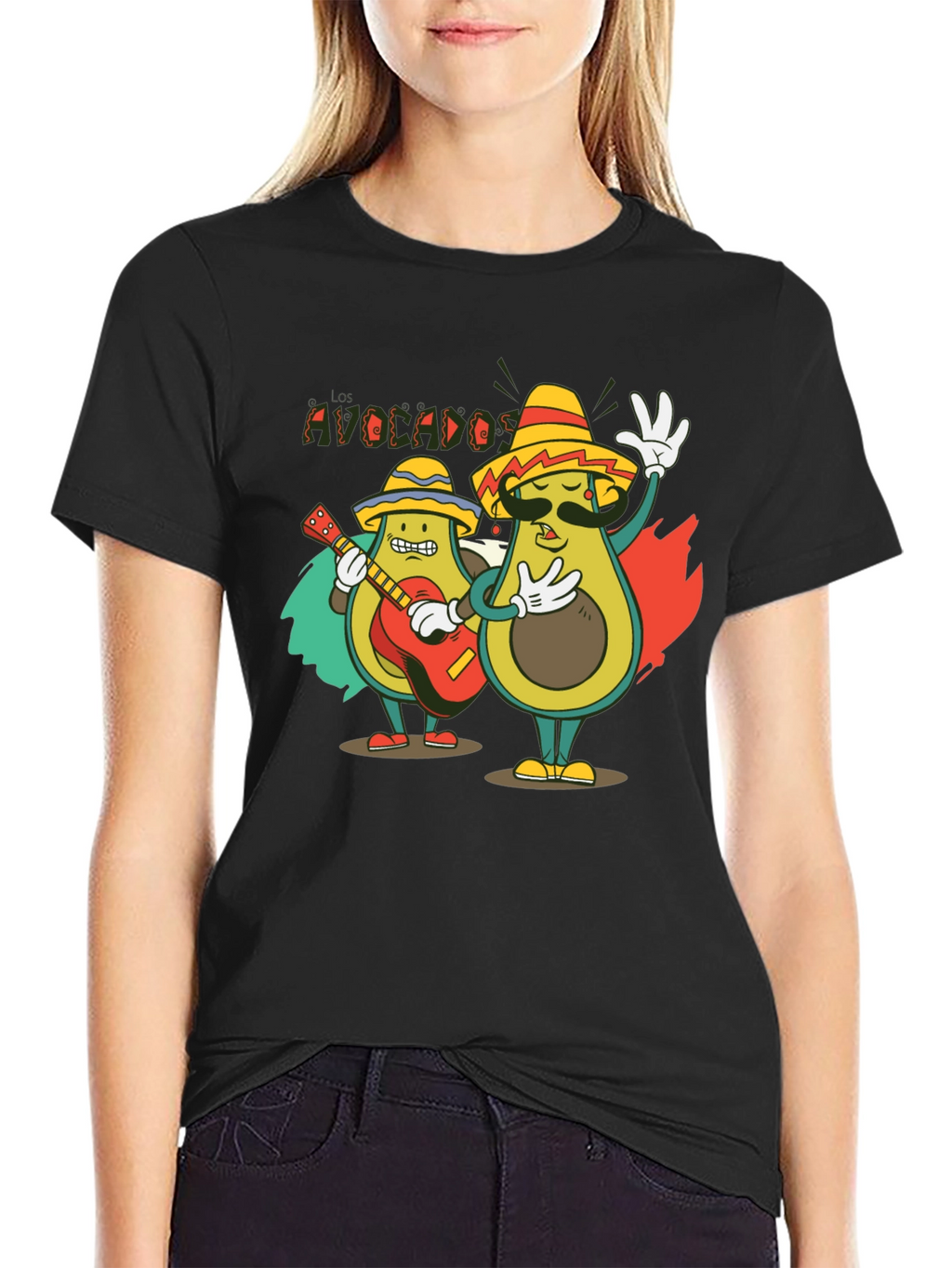 Avocado Mariachi Black T-Shirt