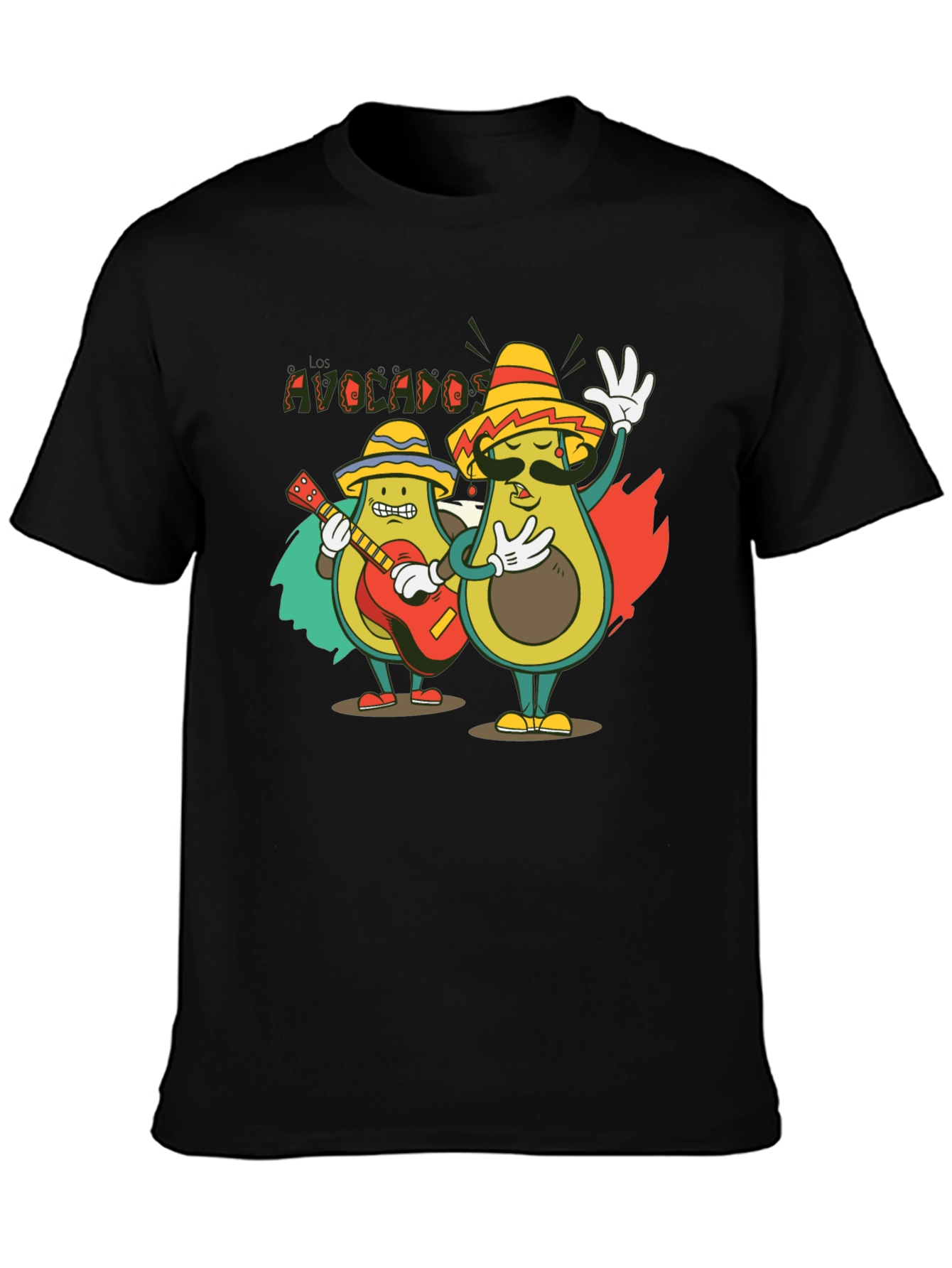 Avocado Mariachi Black T-Shirt
