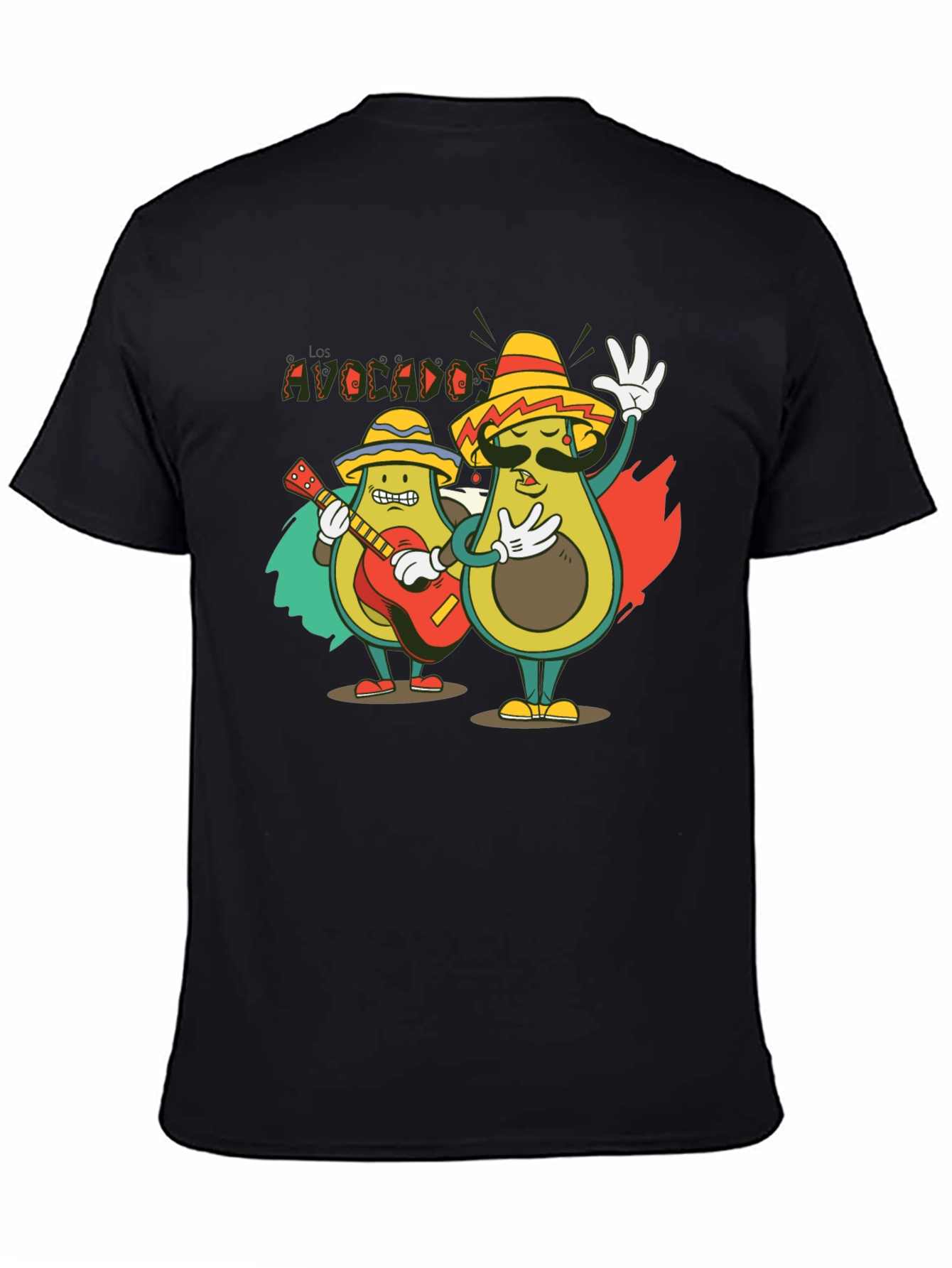 Avocado Mariachi Black T-Shirt