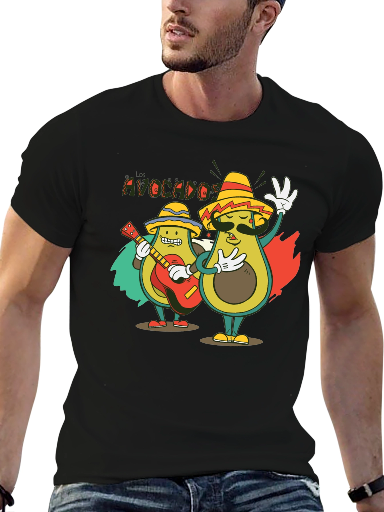 Avocado Mariachi Black T-Shirt