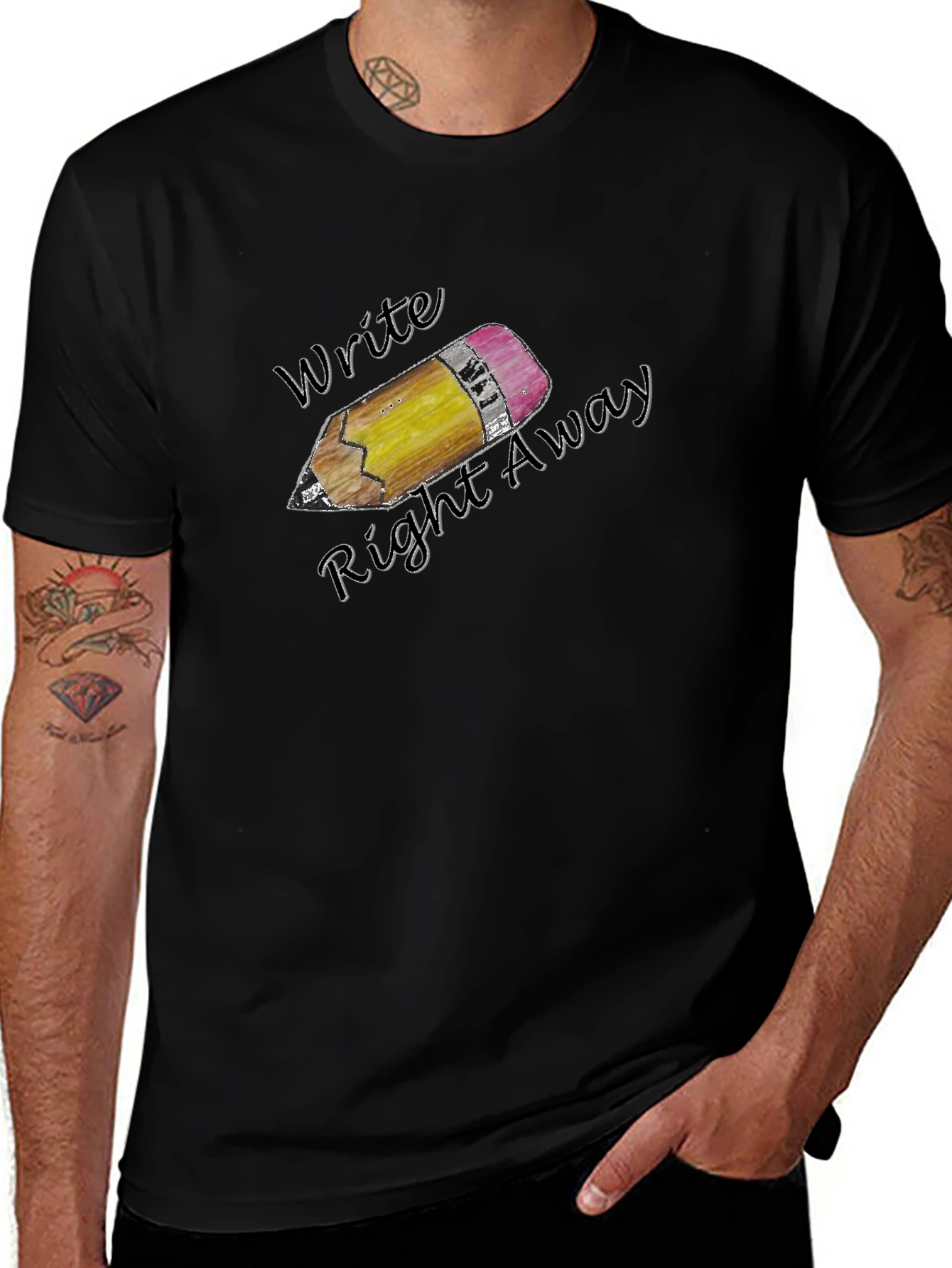 Write Right Away Graphic Tee - Classic Comfort