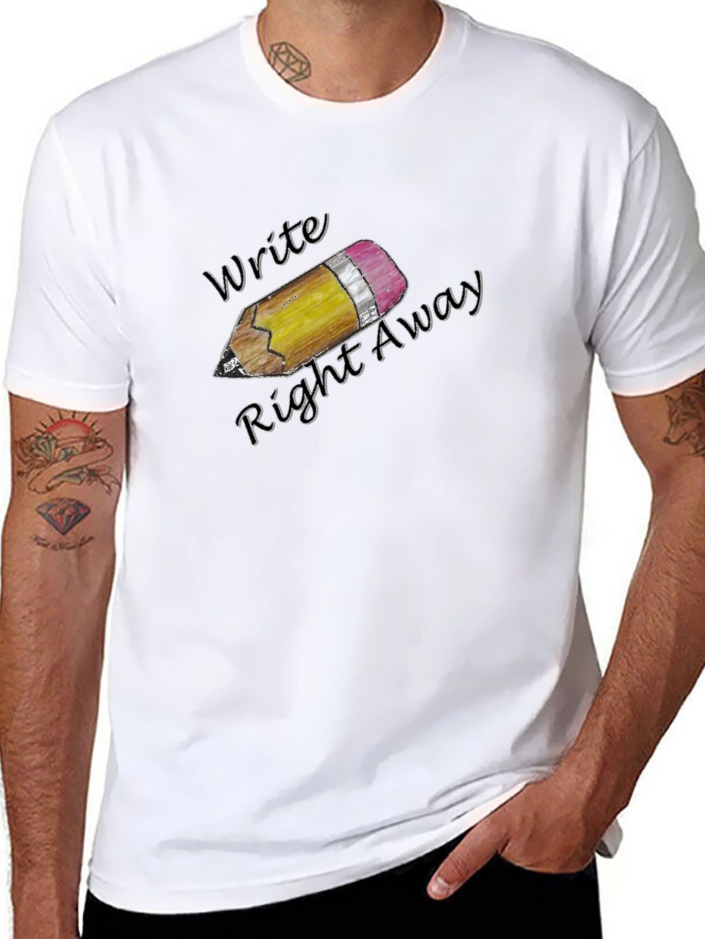 Write Right Away Graphic Tee - Classic Comfort