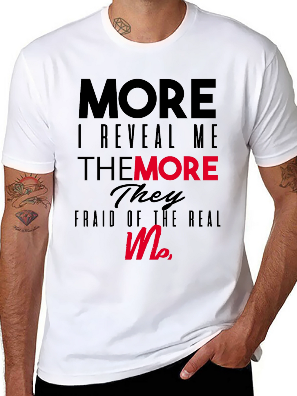 More I Reveal Me Graphic Black T-Shirt