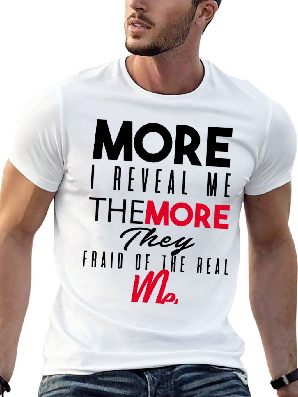 More I Reveal Me Graphic Black T-Shirt