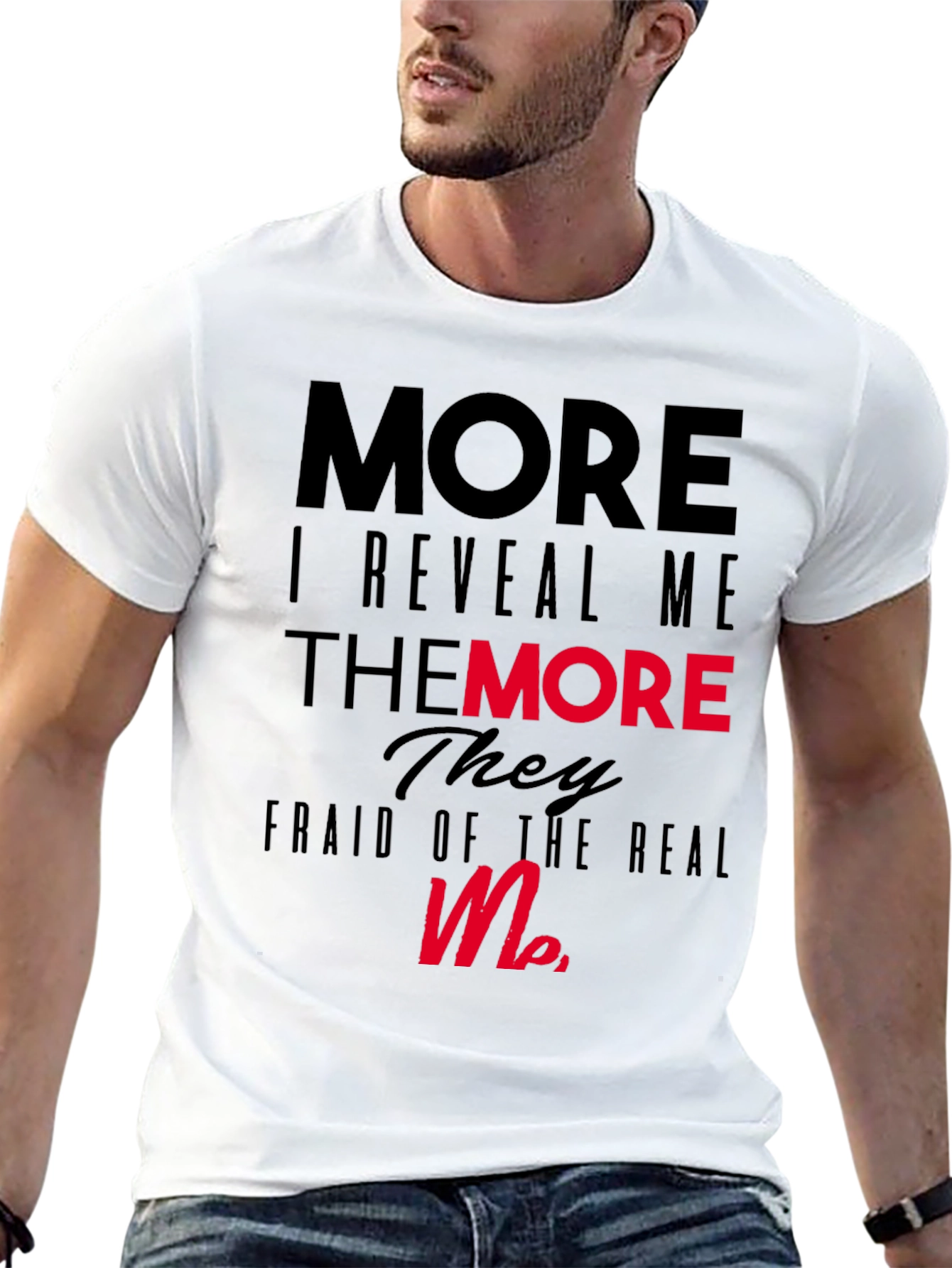 More I Reveal Me Graphic Black T-Shirt