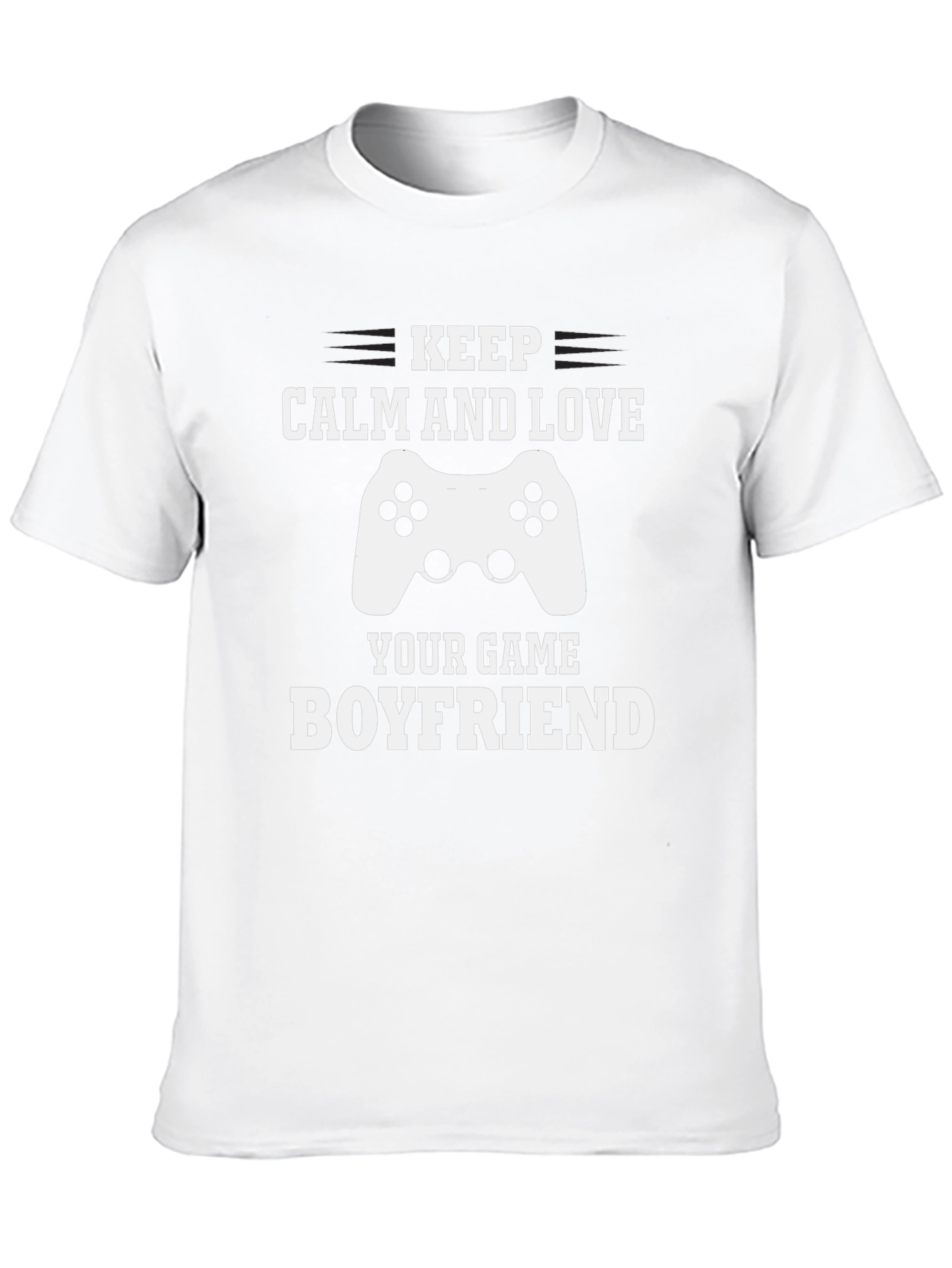 Keep Calm Game Boyfriend Black T-Shirt