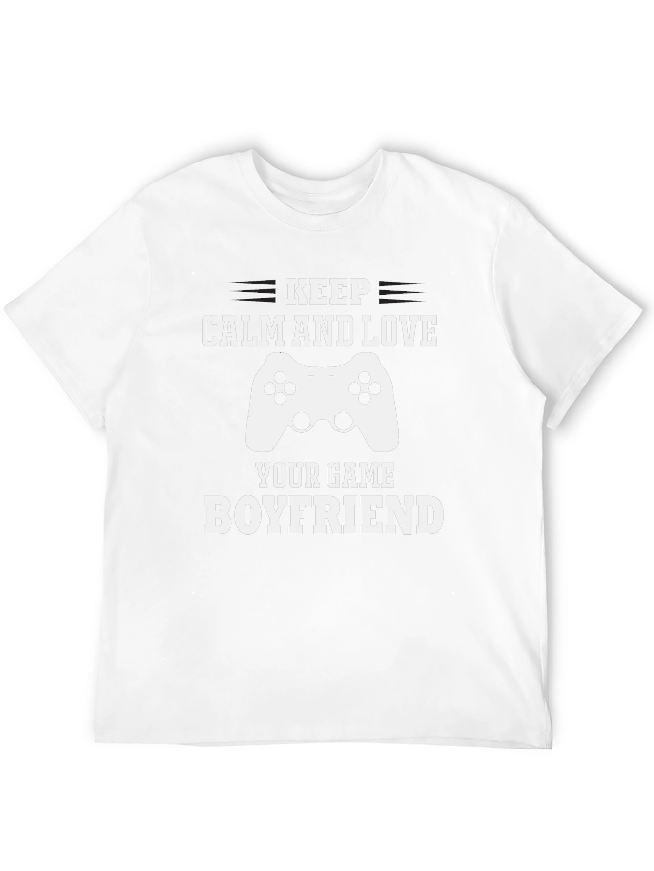Keep Calm Game Boyfriend Black T-Shirt