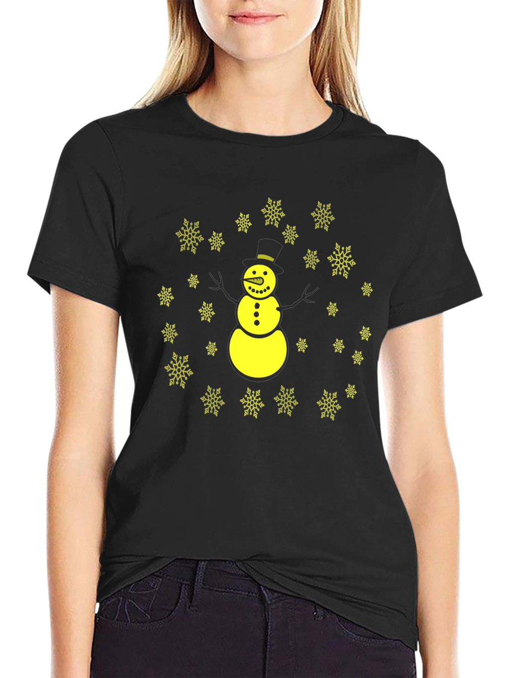 Snowman Snowflake Graphic Tee
