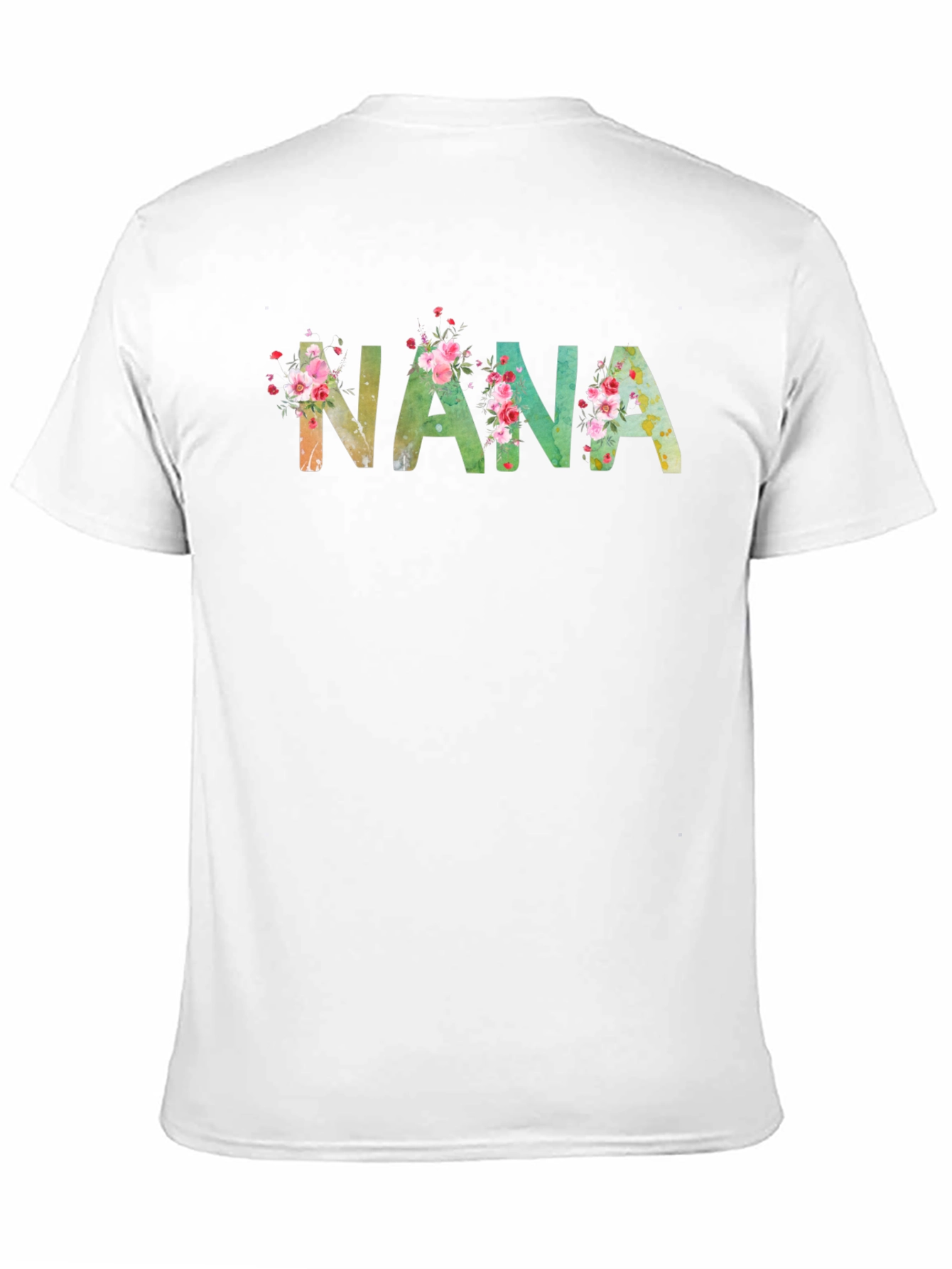 Floral NANA Graphic T-Shirt - Black