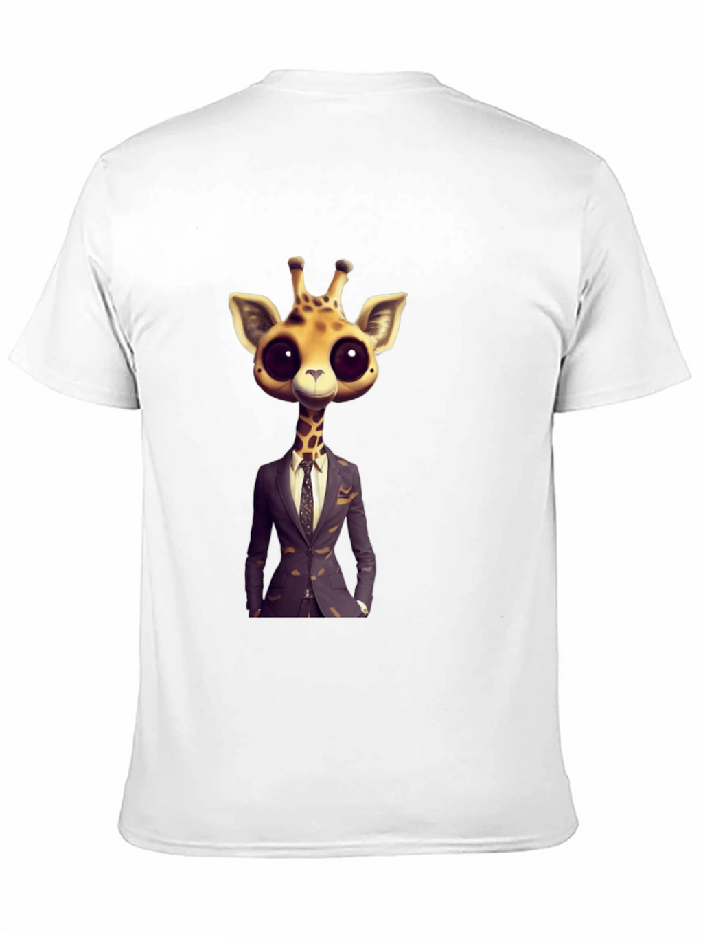 Giraffe in Suit Graphic Tee - Black T-Shirt