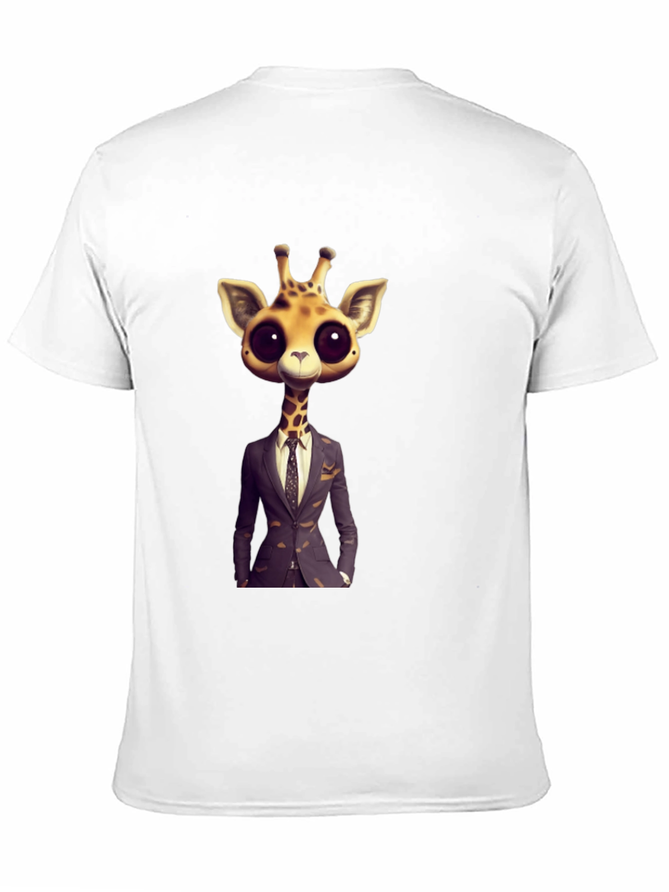 Giraffe in Suit Graphic Tee - Black T-Shirt