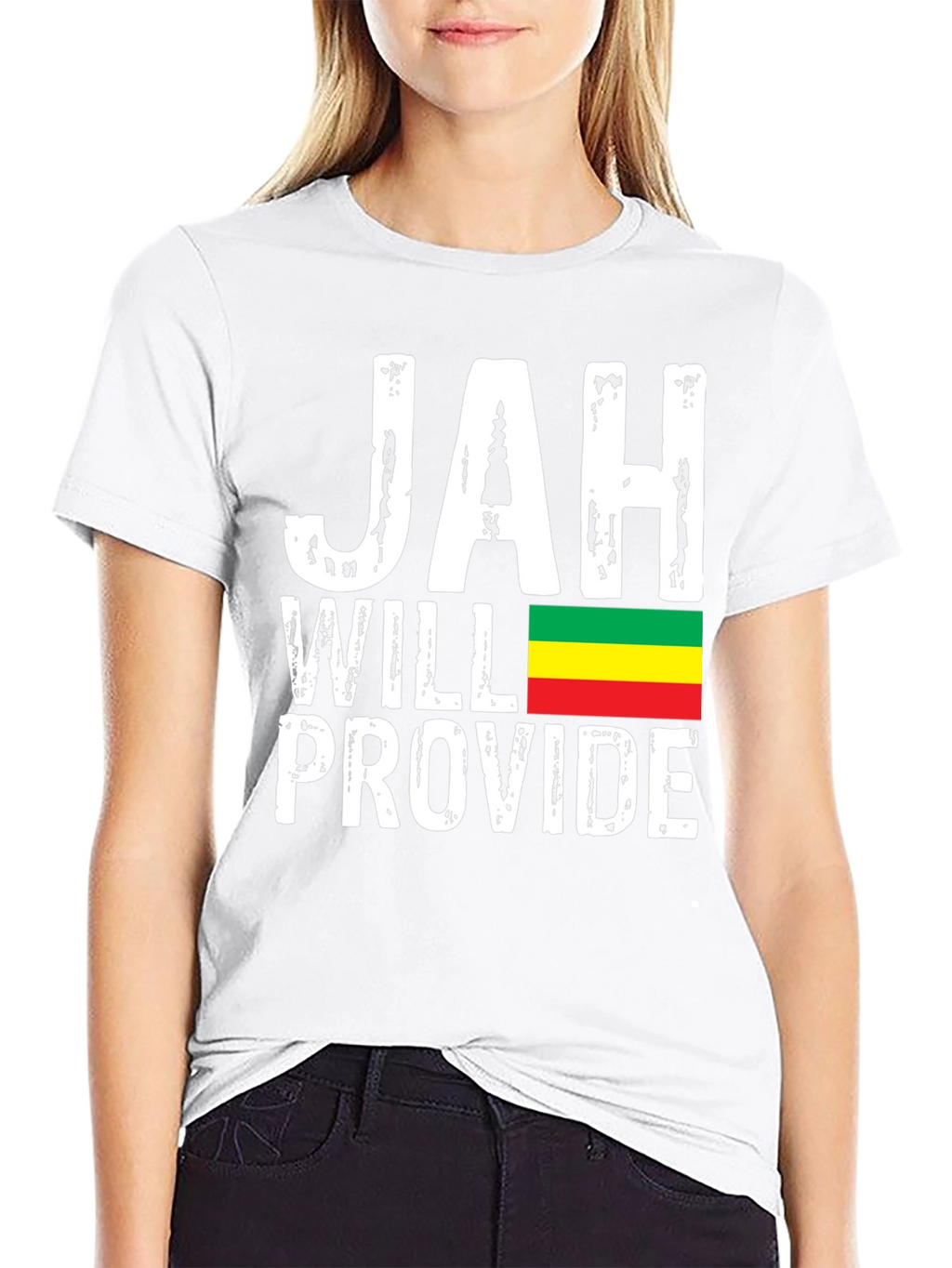 Jah Will Provide Black Graphic Tee