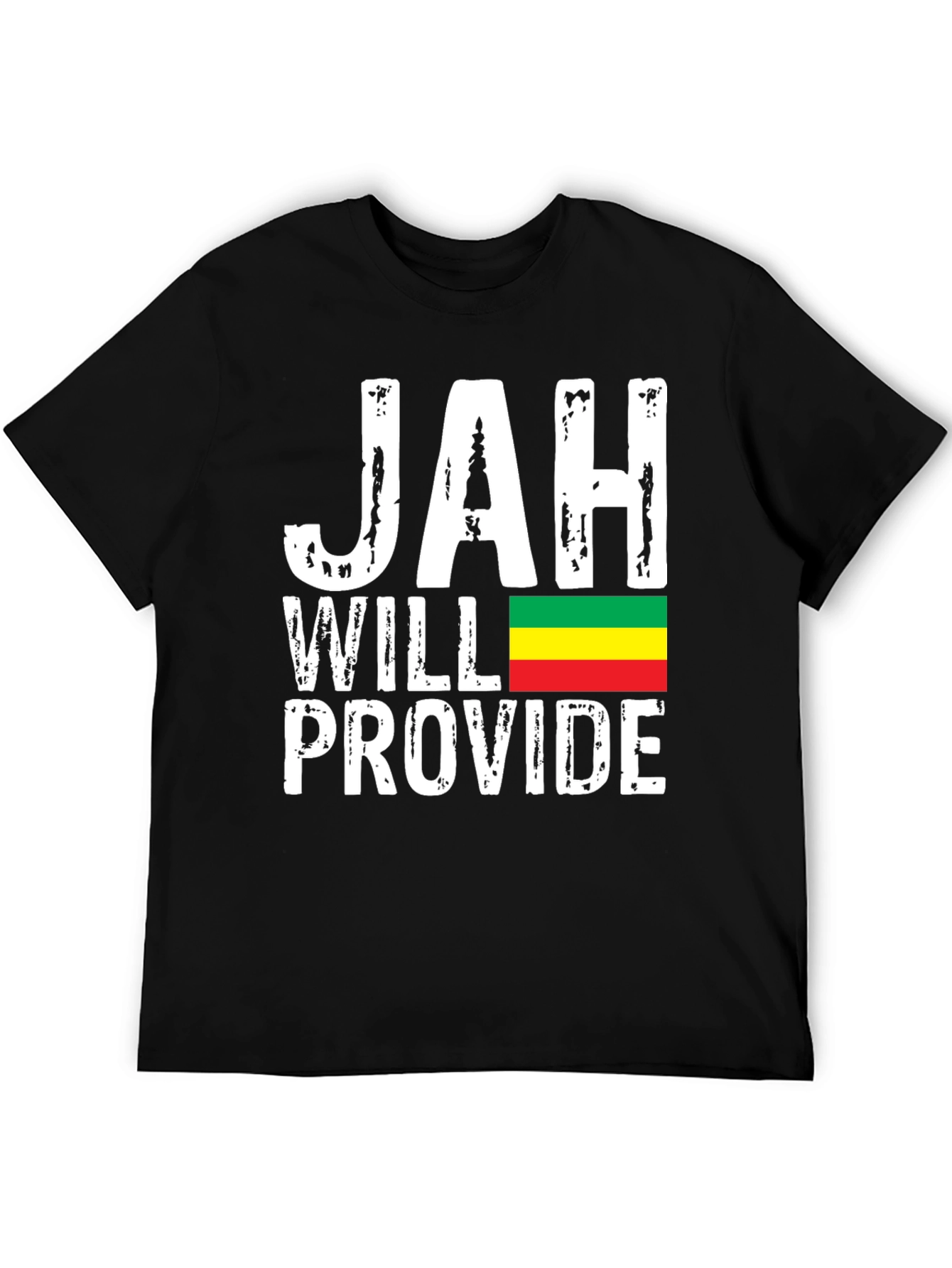 Jah Will Provide Black Graphic Tee