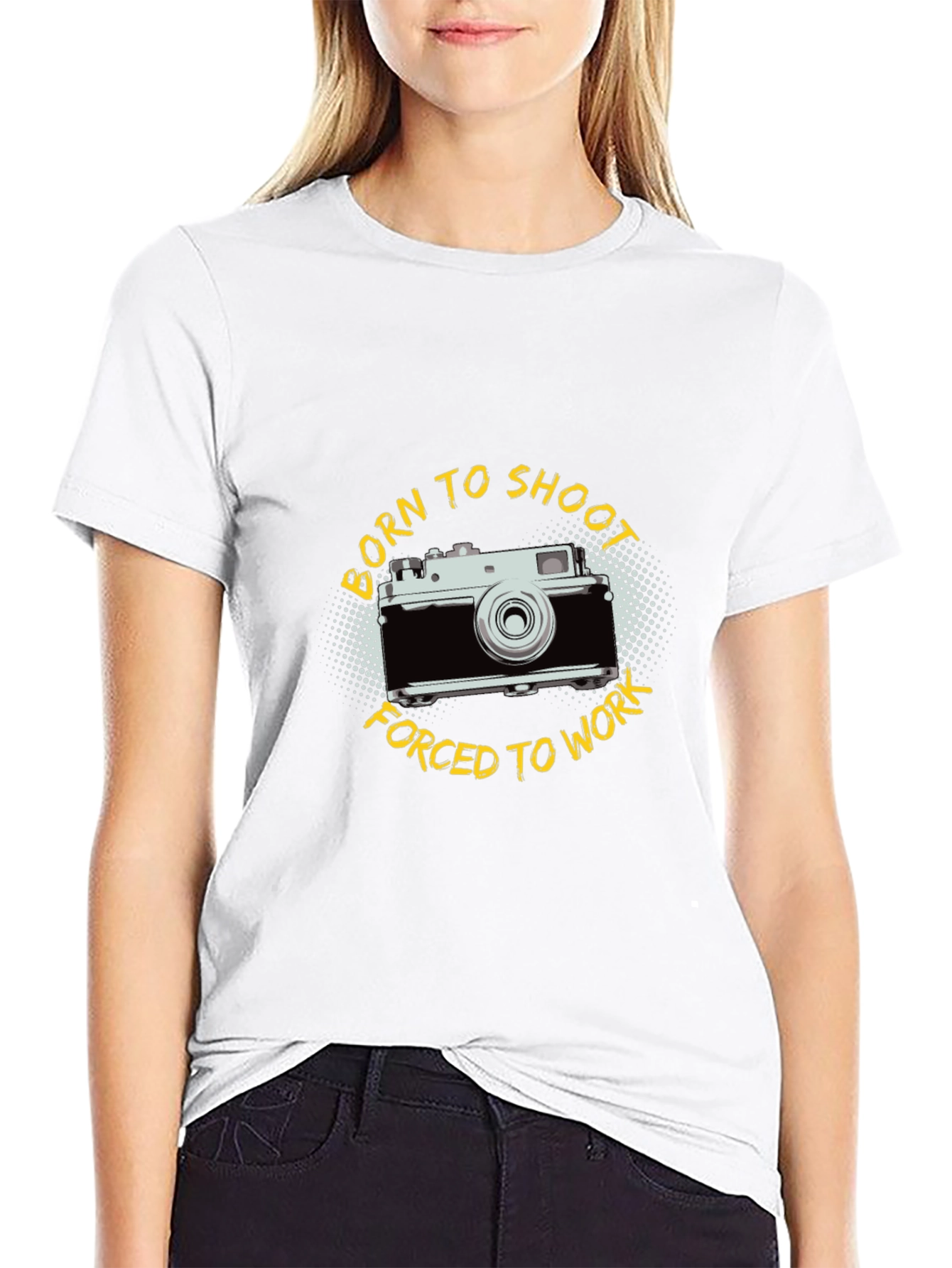 Born to Shoot Camera Graphic Tee - Photographer T-Shirt