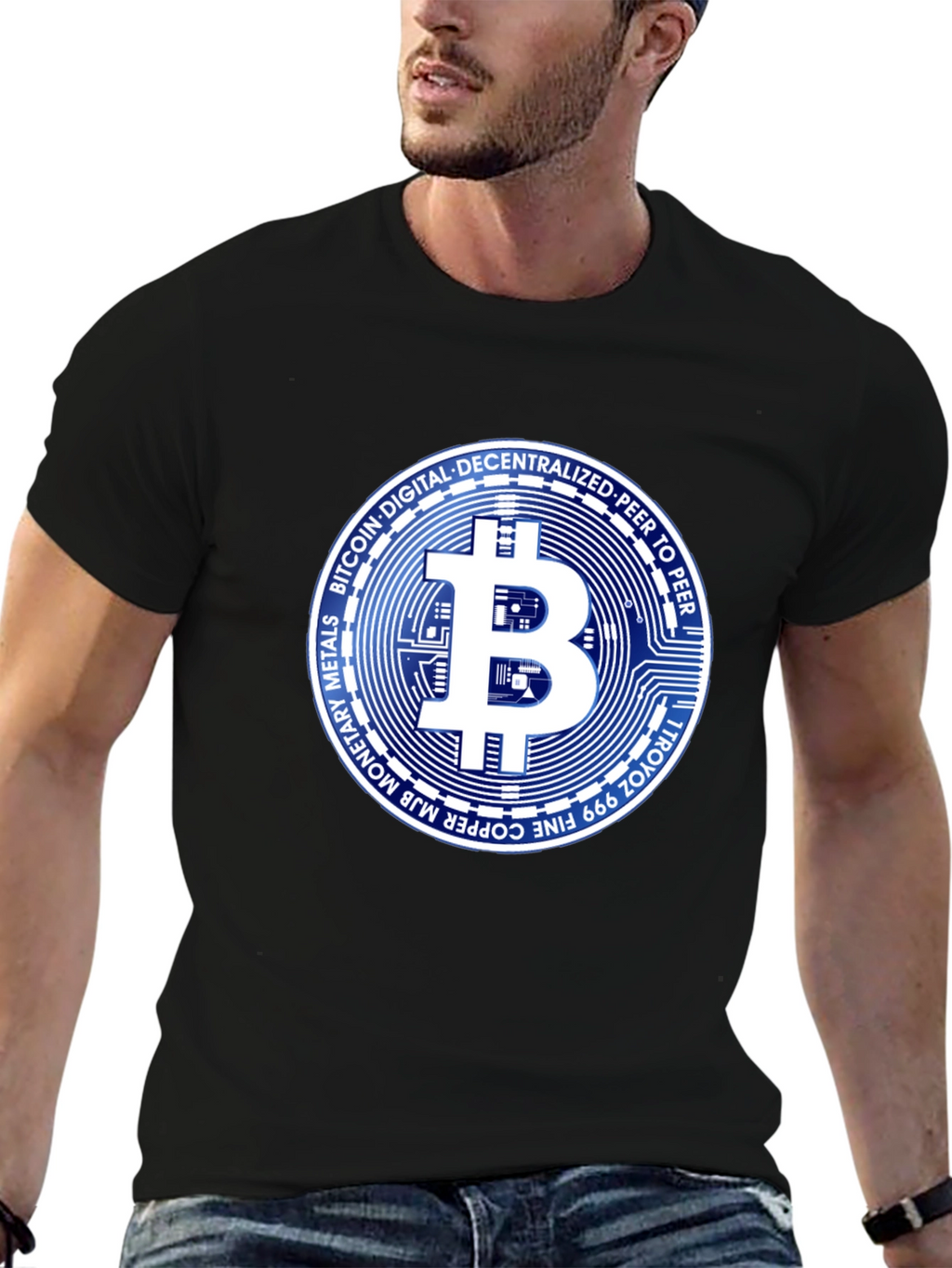 Bitcoin Crypto Black T-Shirt