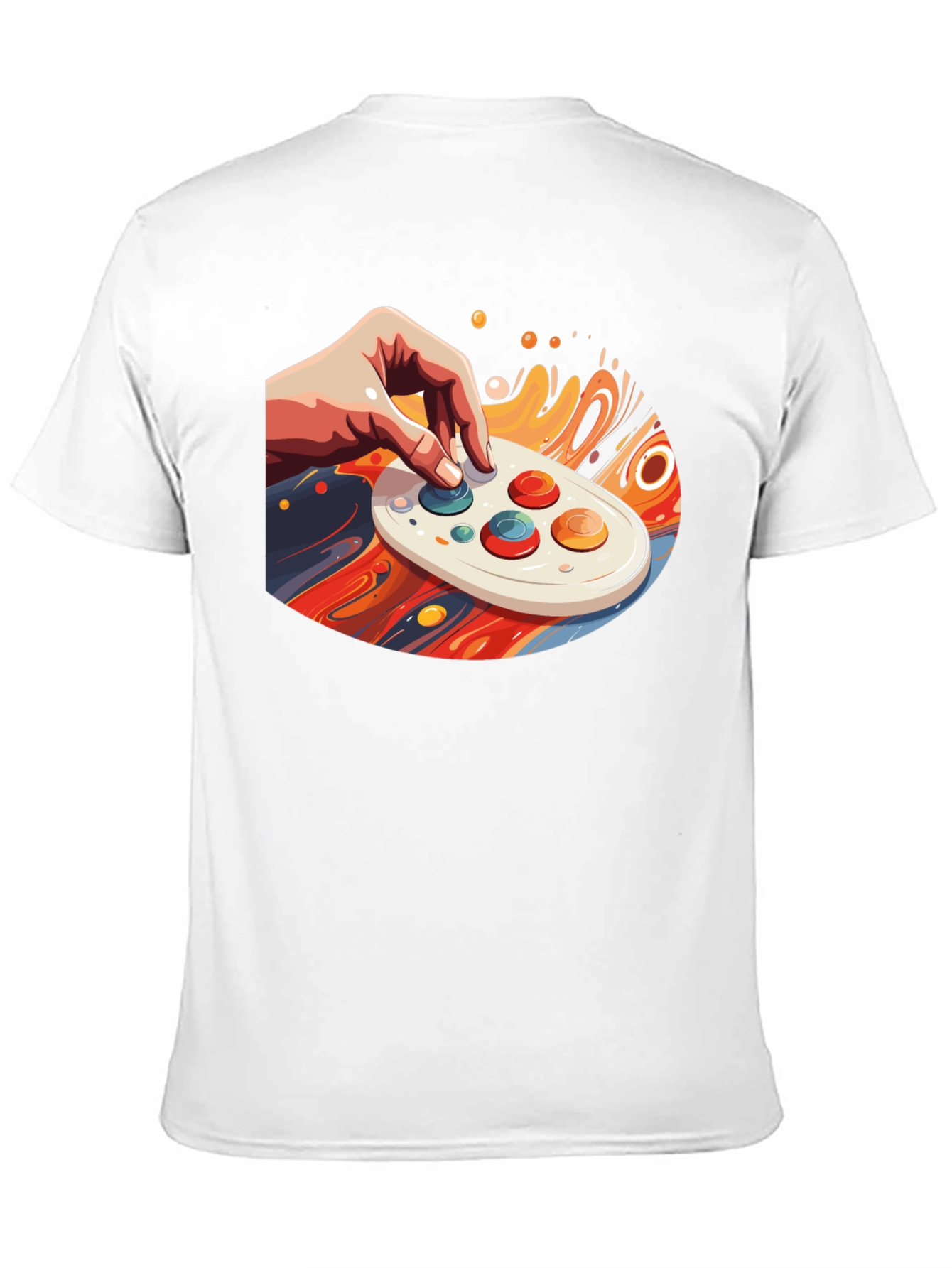 Retro Gaming Tee - Hand on Controller