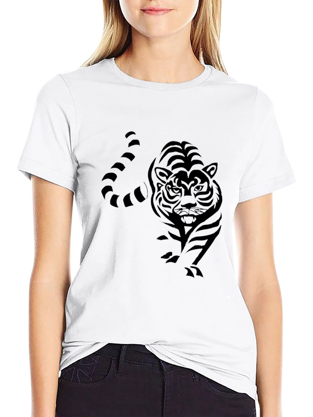 Black Tiger Graphic Tee - Cool Casual Style