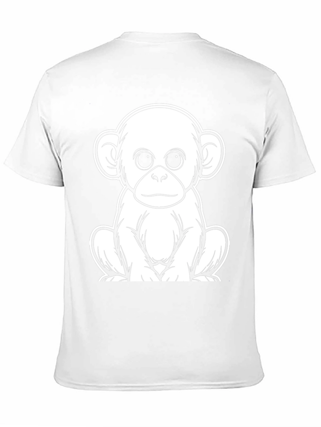 Cute Monkey Graphic Tee - Black