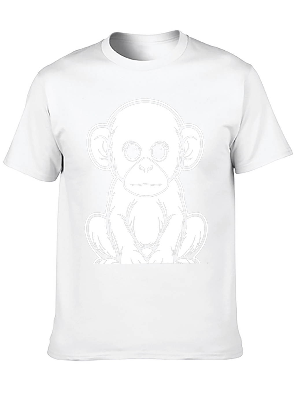 Cute Monkey Graphic Tee - Black