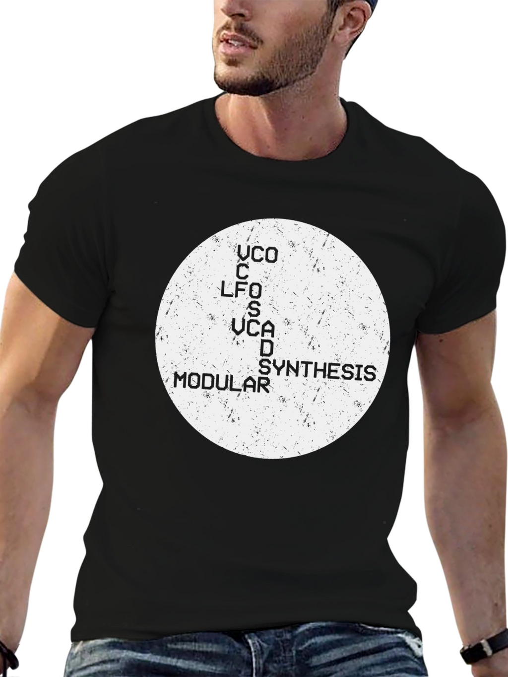 Modular Synth Black T-Shirt - Cool Audio Tee