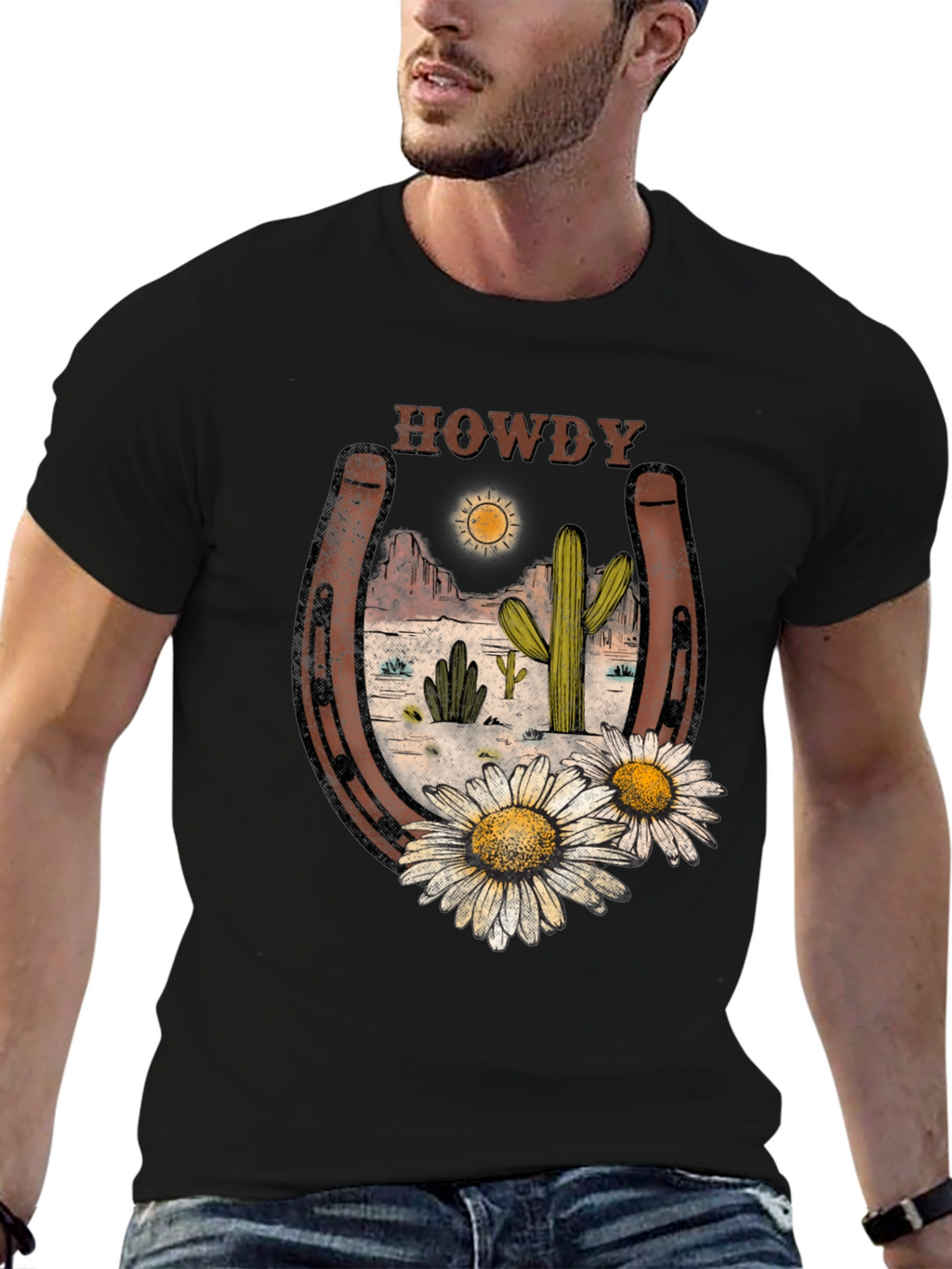 Howdy Desert Horseshoe Graphic Tee