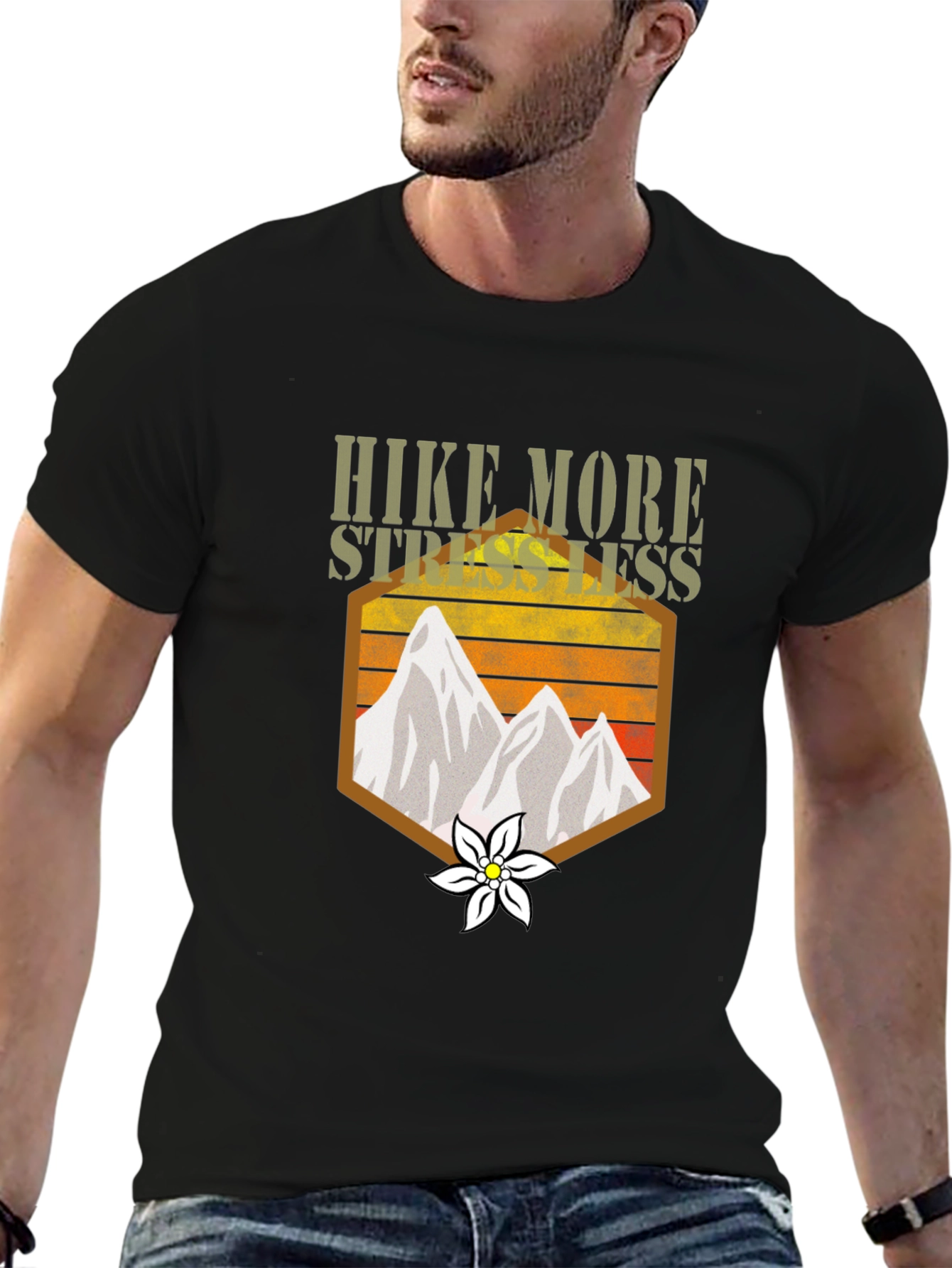 Hike More Stress Less Graphic Tee