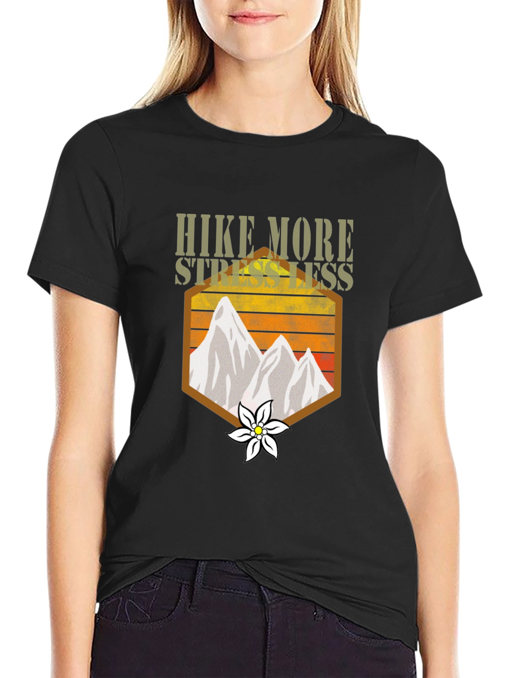 Hike More Stress Less Graphic Tee