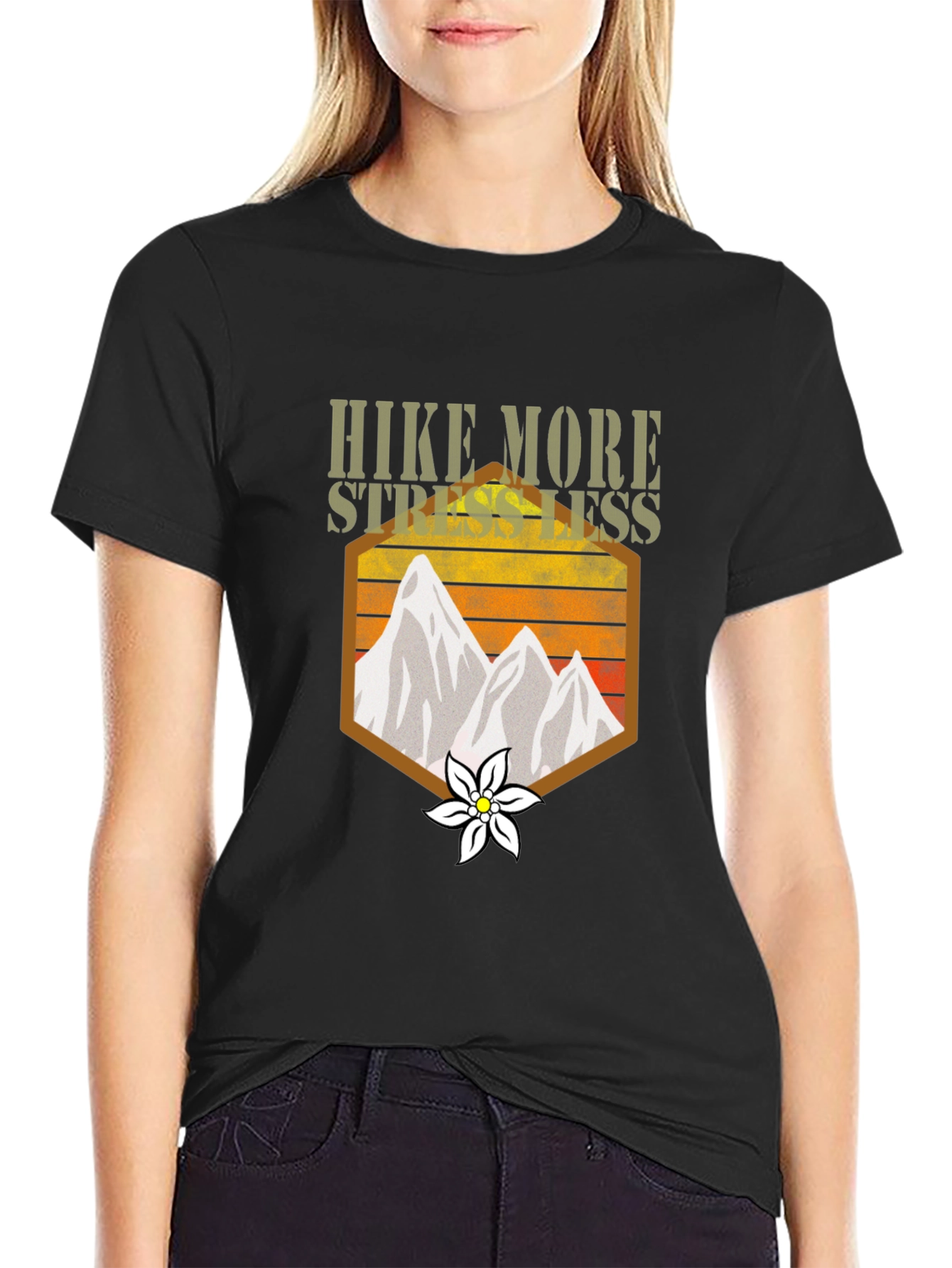 Hike More Stress Less Graphic Tee