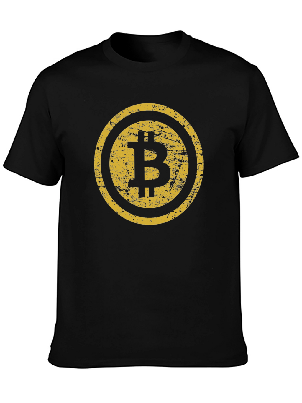 Bitcoin Distressed Graphic Tee - Black