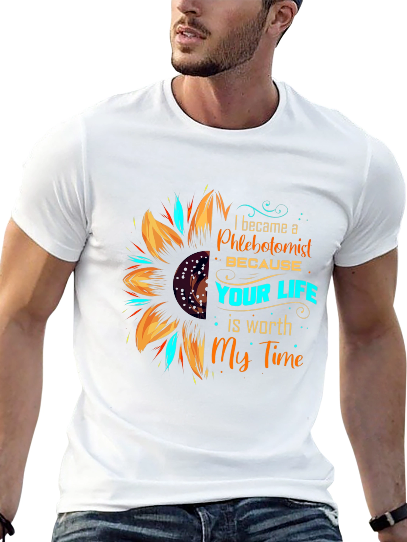 Phlebotomist Sunflower Graphic Tee