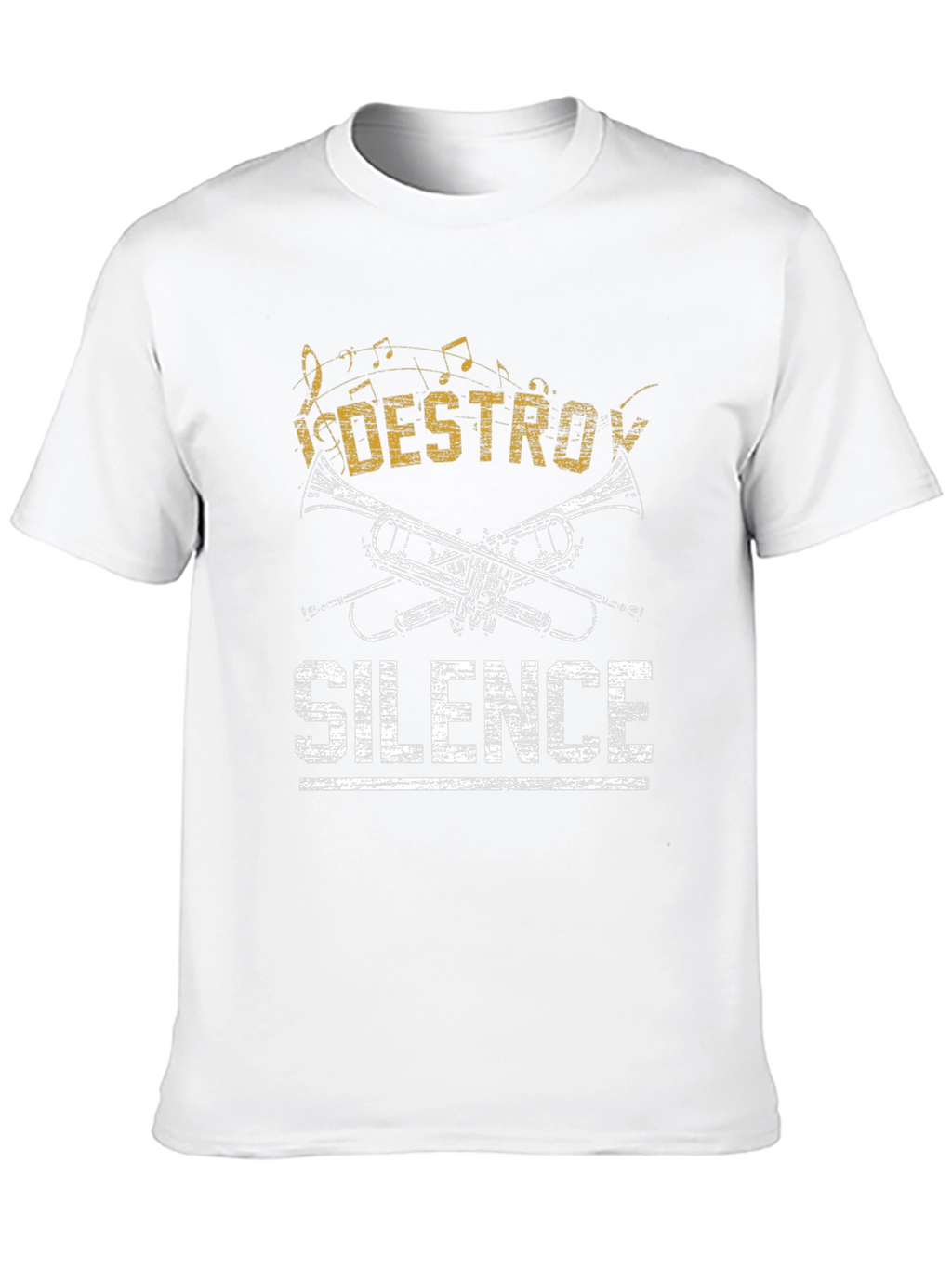 Destroy Silence Trumpet Graphic T-Shirt