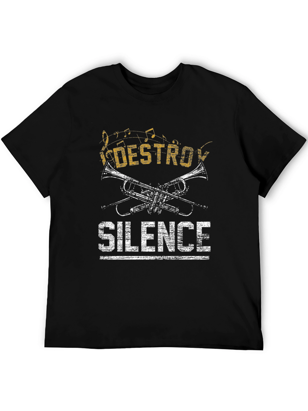 Destroy Silence Trumpet Graphic T-Shirt