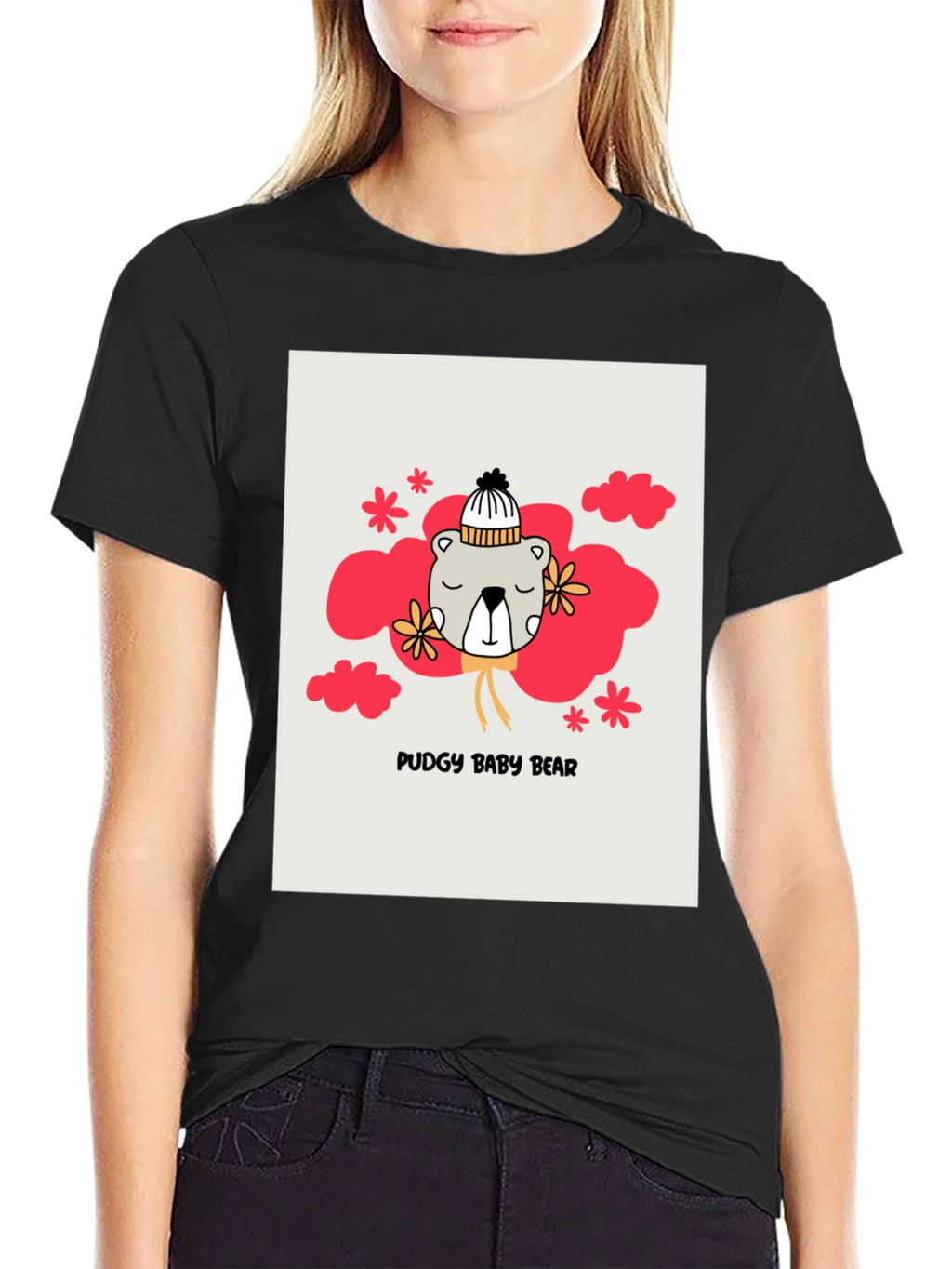 Pudgy Baby Bear Graphic T-Shirt