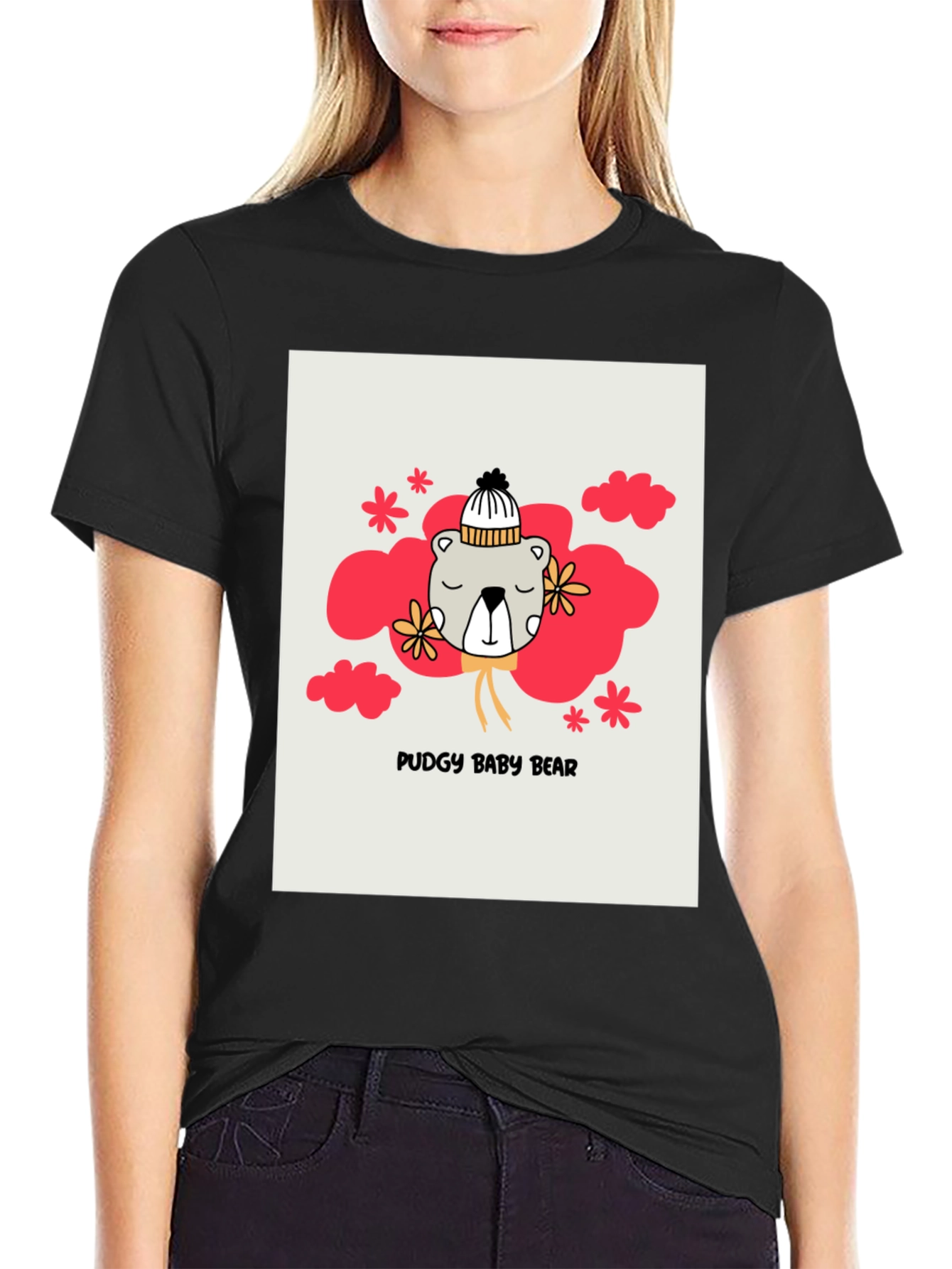 Pudgy Baby Bear Graphic T-Shirt