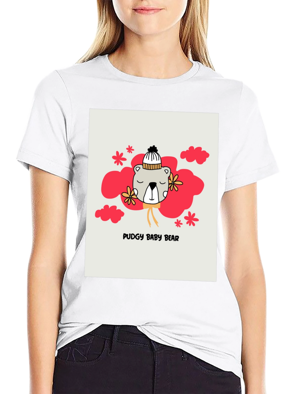 Pudgy Baby Bear Graphic T-Shirt