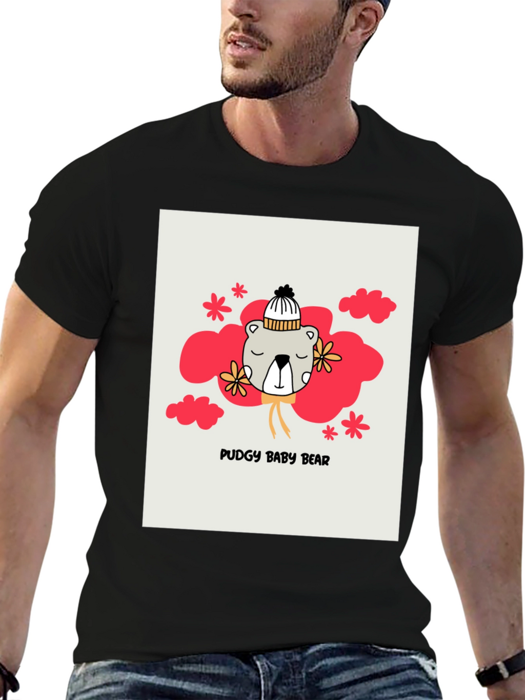Pudgy Baby Bear Graphic T-Shirt