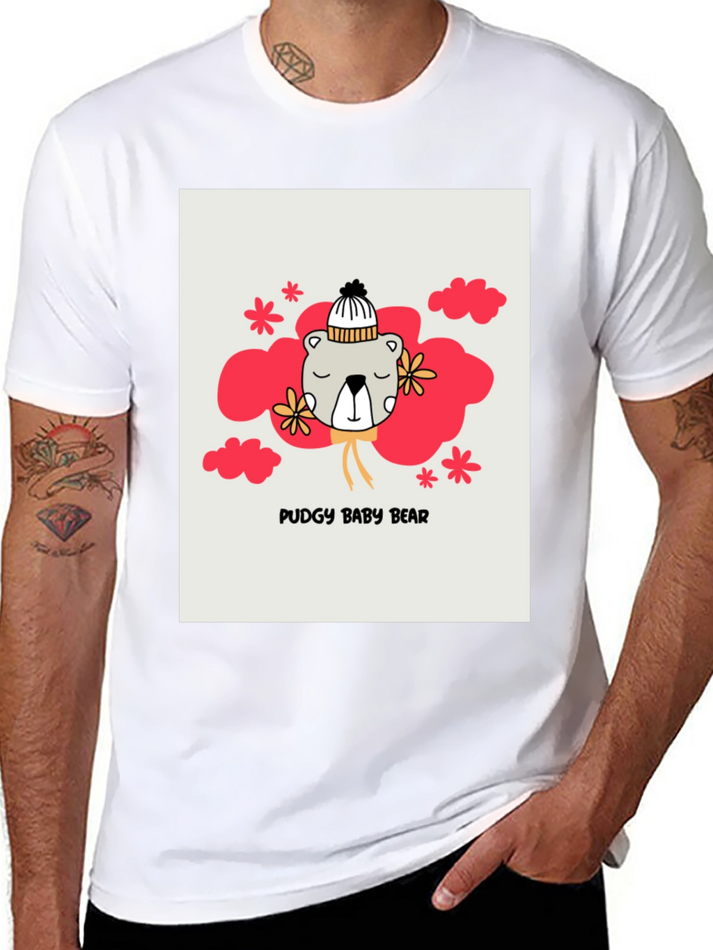 Pudgy Baby Bear Graphic T-Shirt