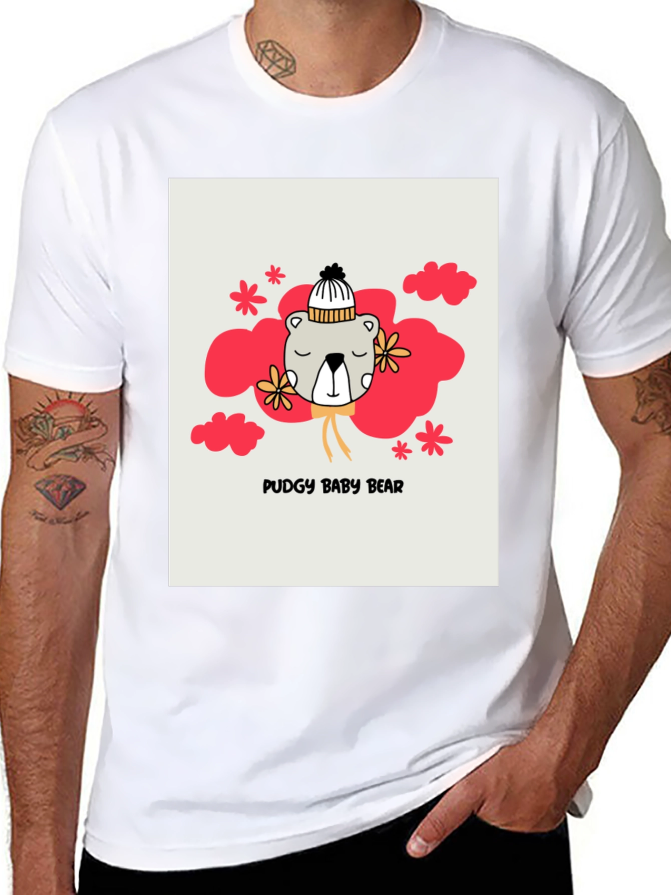 Pudgy Baby Bear Graphic T-Shirt