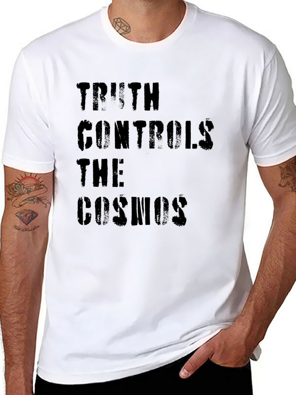 Truth Controls The Cosmos Graphic Tee - Black