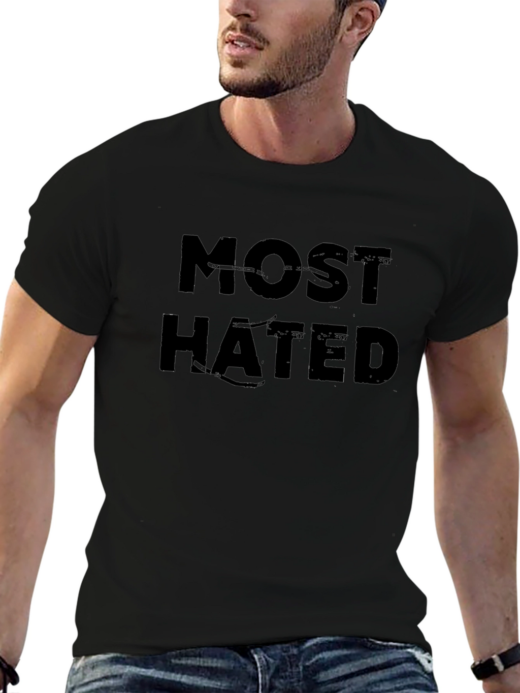 Most Hated Black Graphic T-Shirt