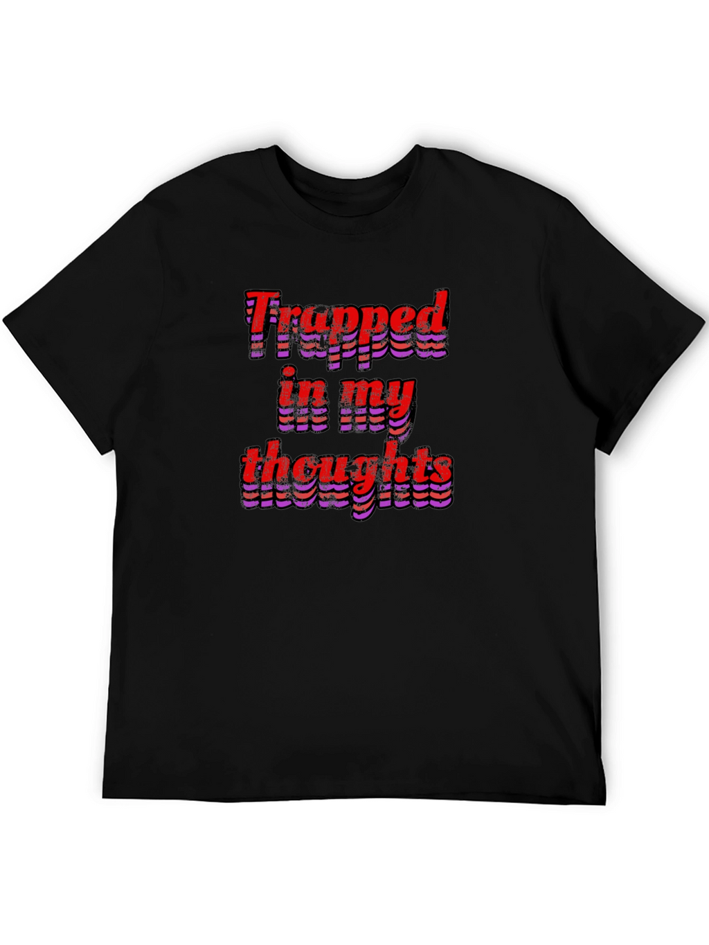 Trapped In My Thoughts Graphic Tee - Black