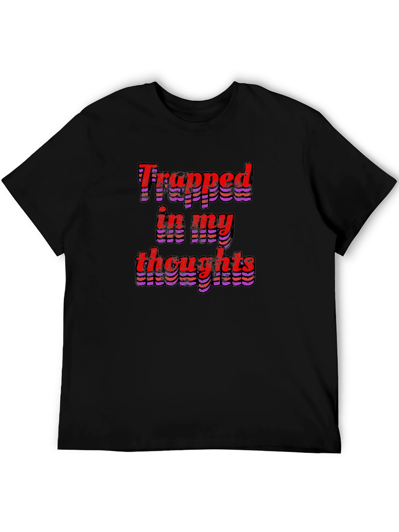 Trapped In My Thoughts Graphic Tee - Black