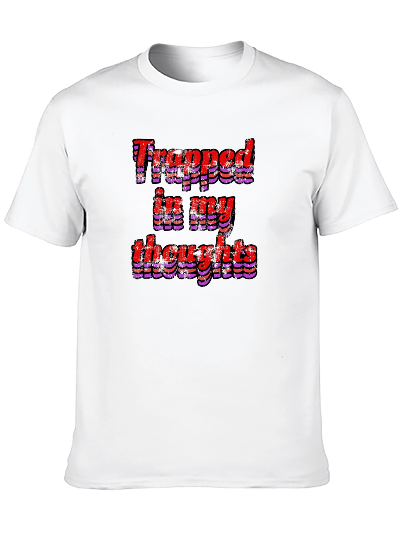 Trapped In My Thoughts Graphic Tee - Black