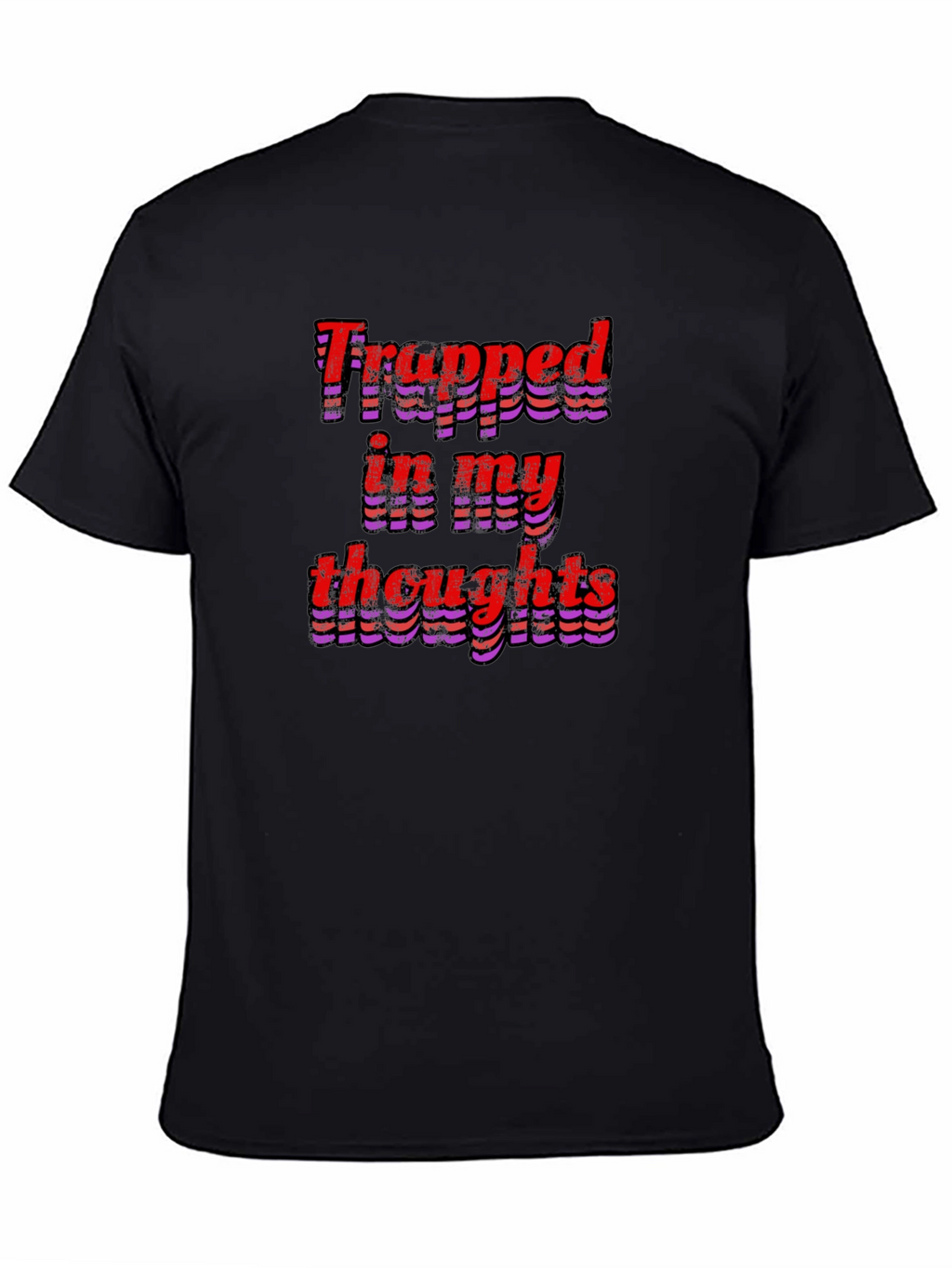 Trapped In My Thoughts Graphic Tee - Black