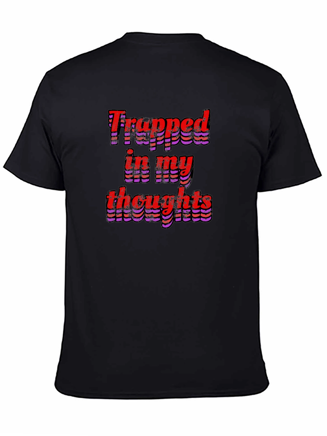 Trapped In My Thoughts Graphic Tee - Black