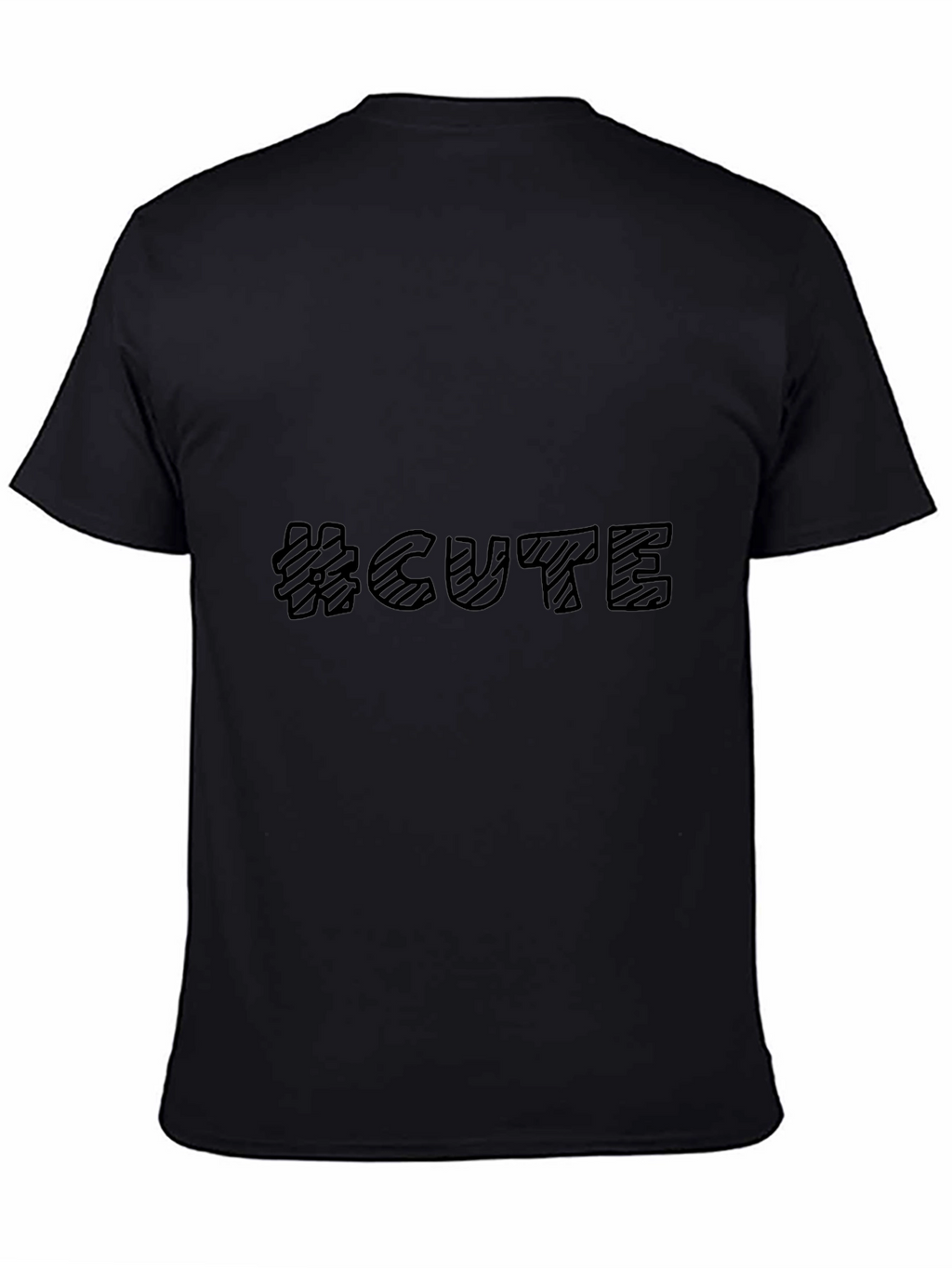 Trendy #CUTE Graphic Tee - Stylish Black T-Shirt