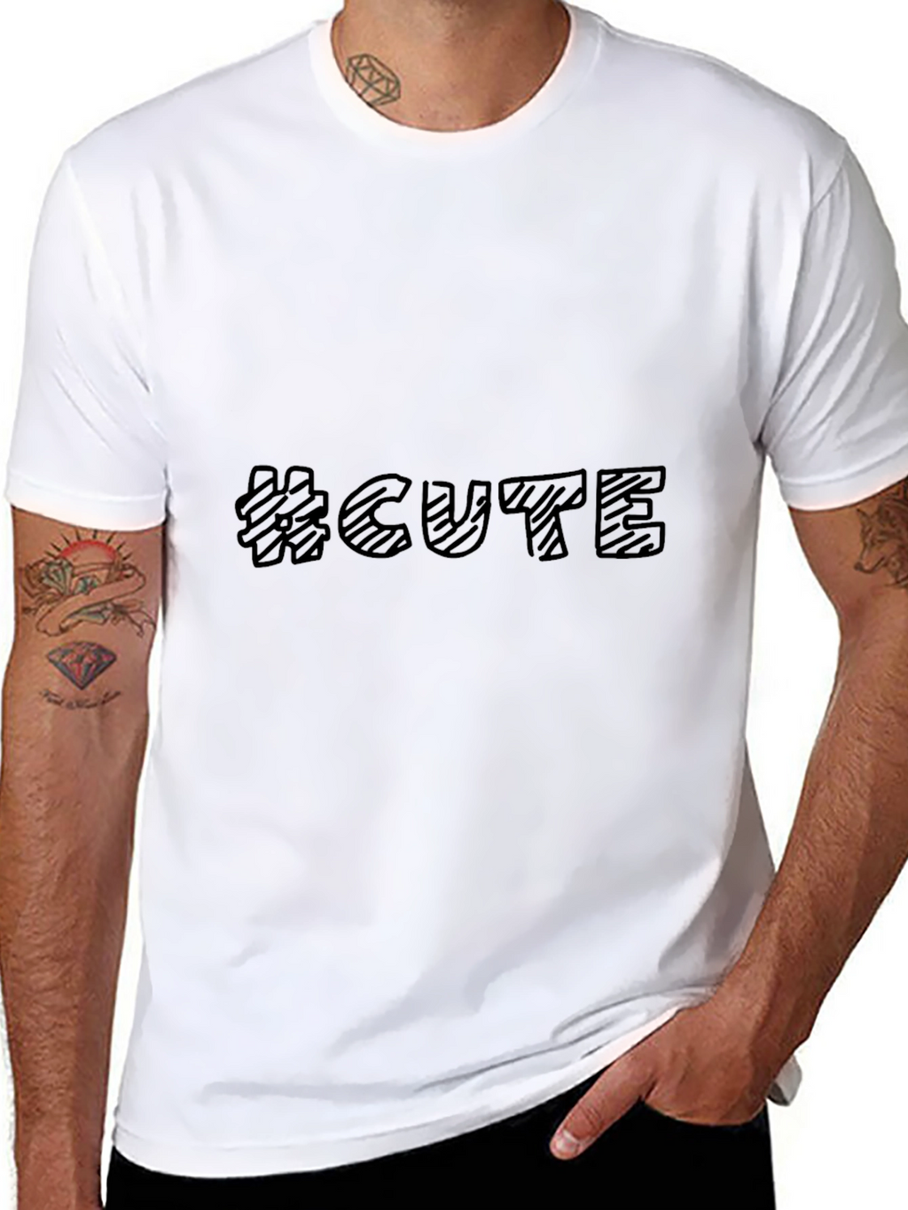Trendy #CUTE Graphic Tee - Stylish Black T-Shirt
