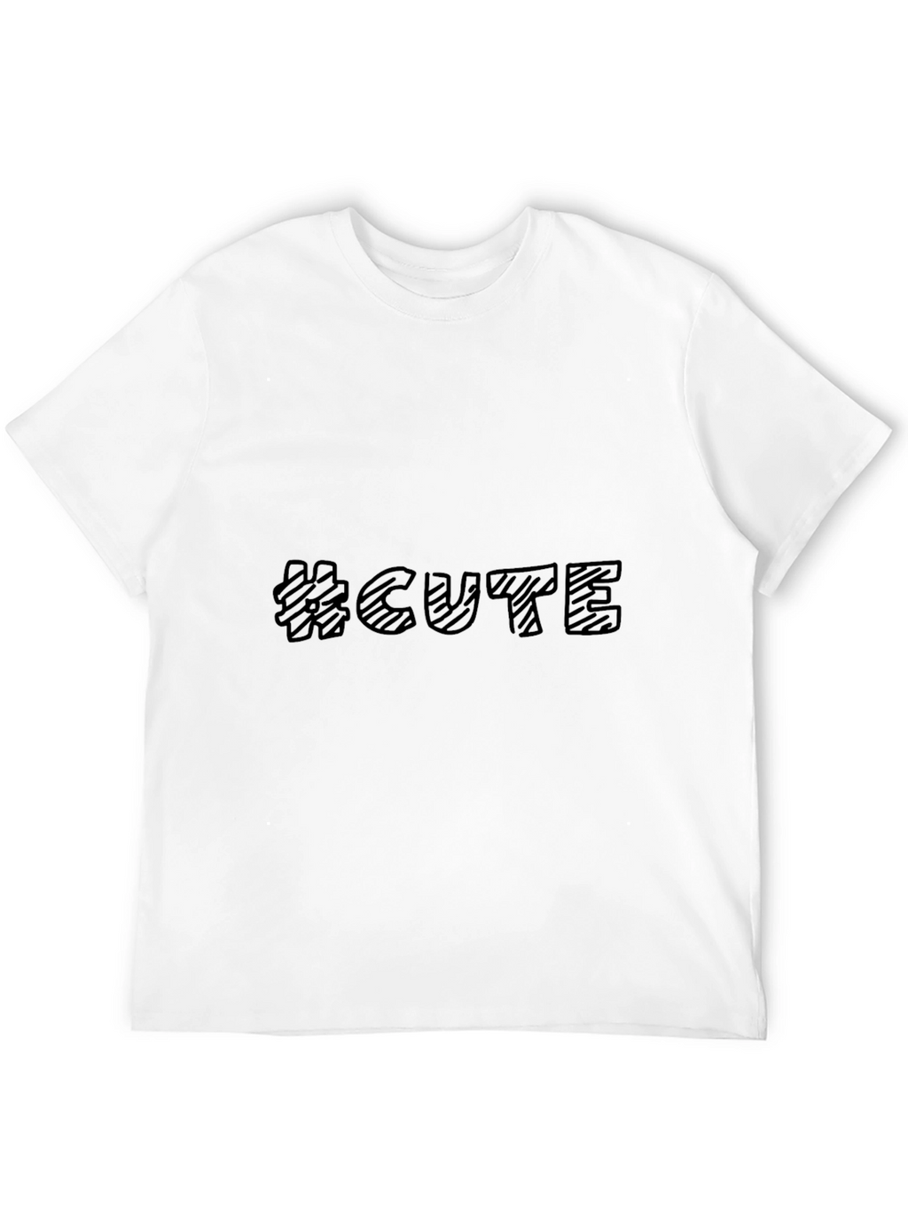 Trendy #CUTE Graphic Tee - Stylish Black T-Shirt