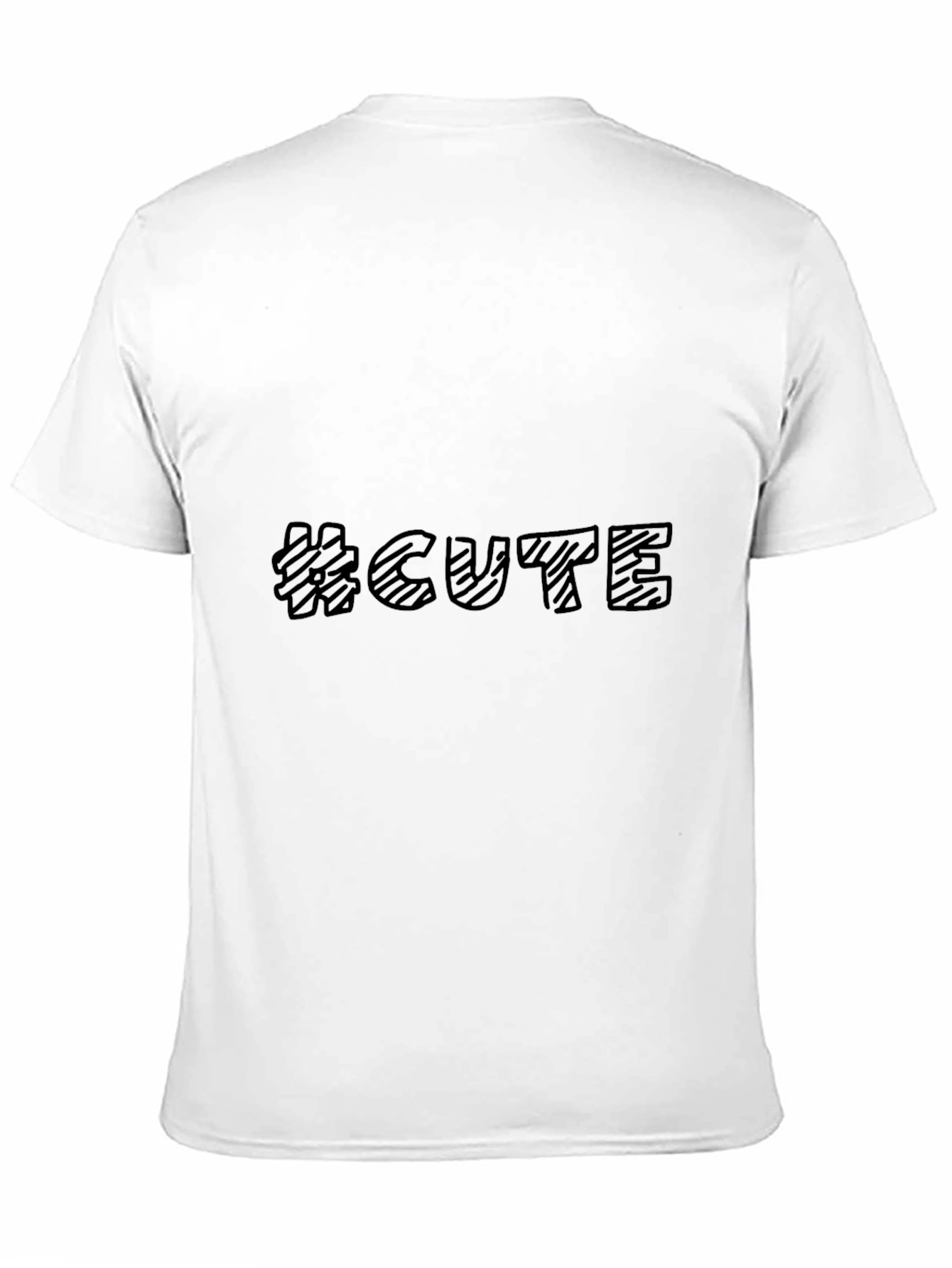 Trendy #CUTE Graphic Tee - Stylish Black T-Shirt